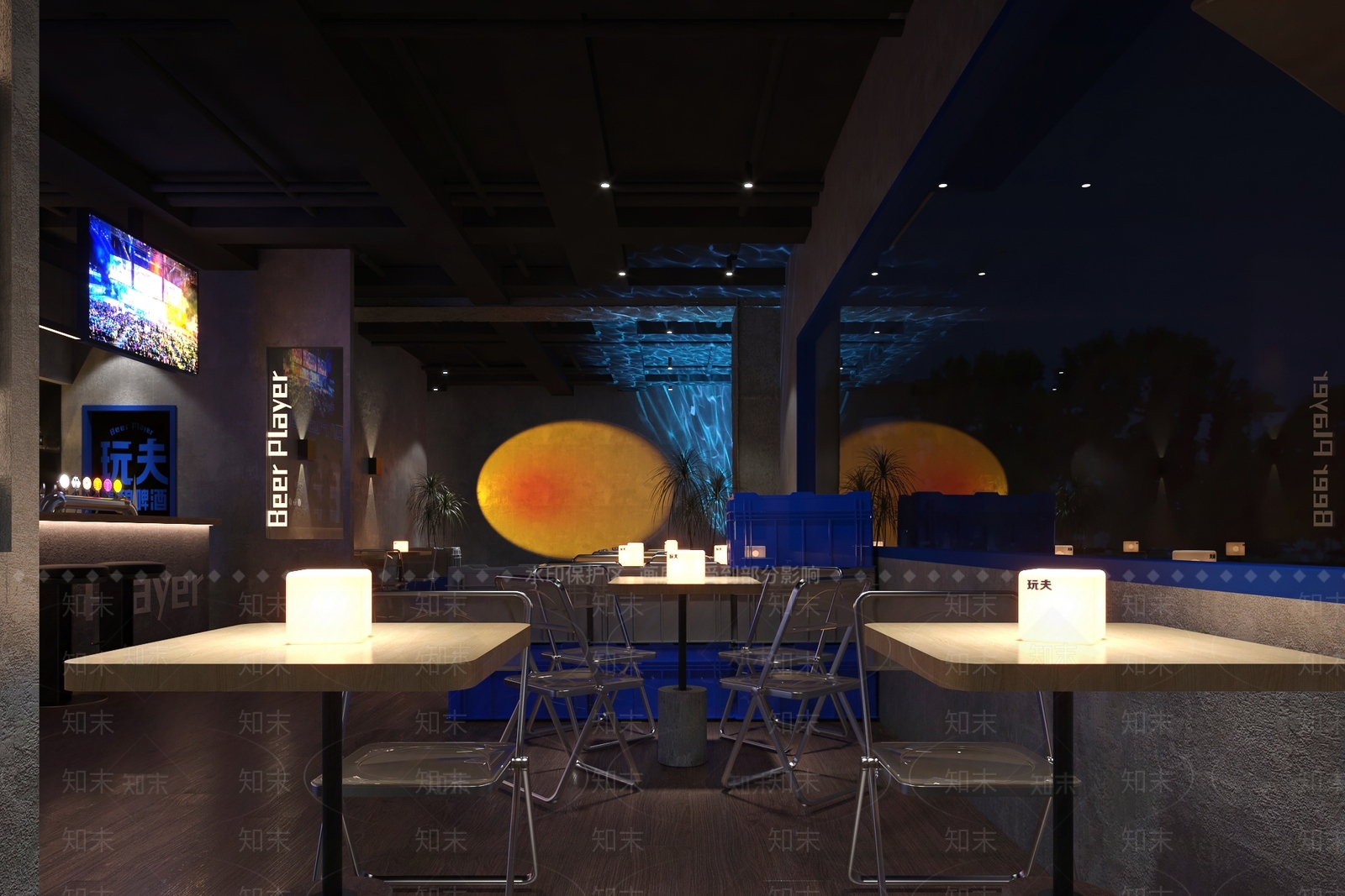 工业风酒吧3D模型下载【ID:1127945124】