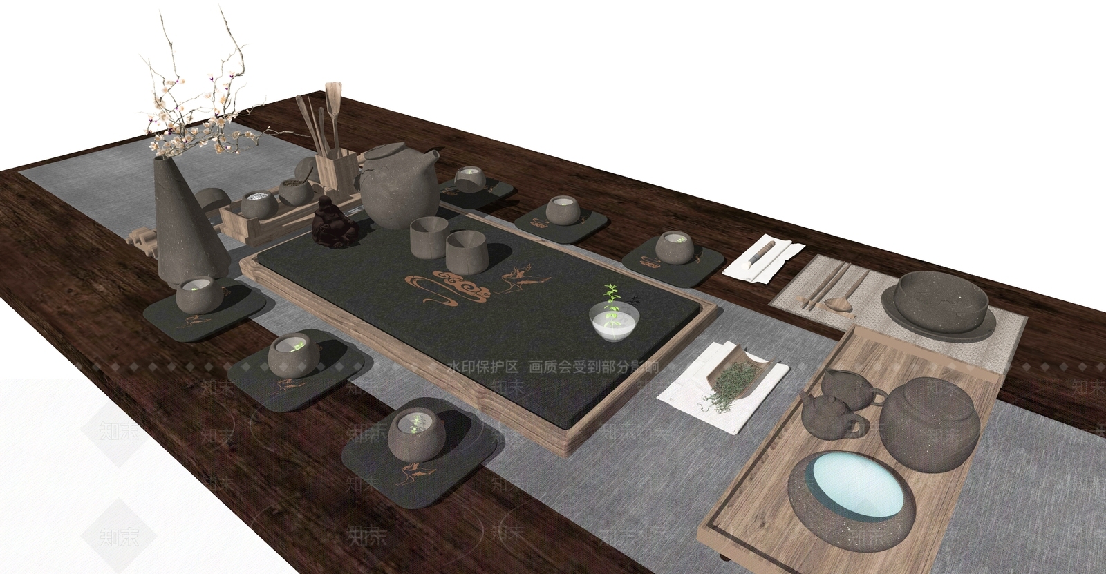 茶具SU模型下载【ID:1127961654】