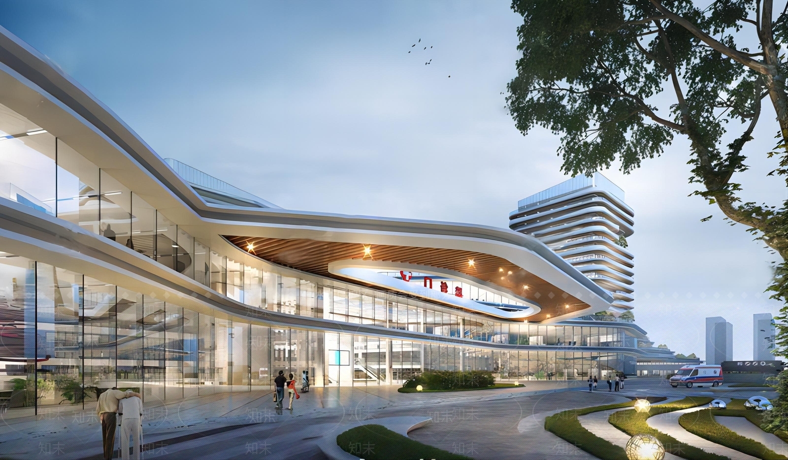 现代医疗建筑SU模型下载【ID:1127964678】