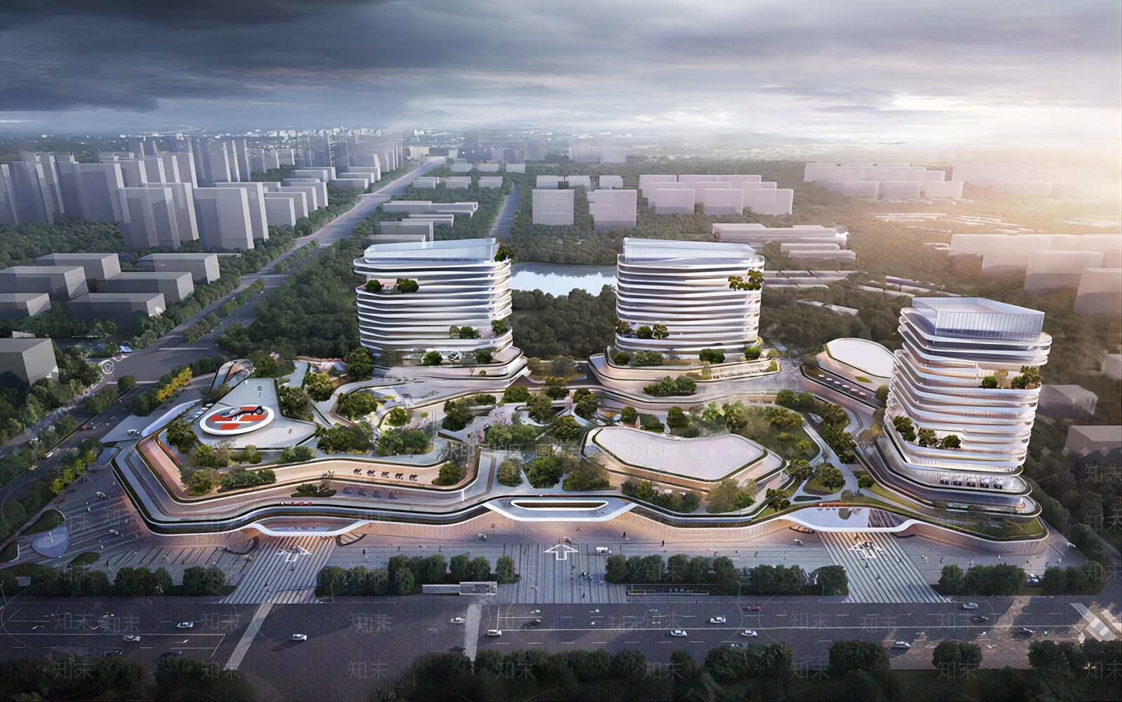 现代医疗建筑SU模型下载【ID:1127964678】