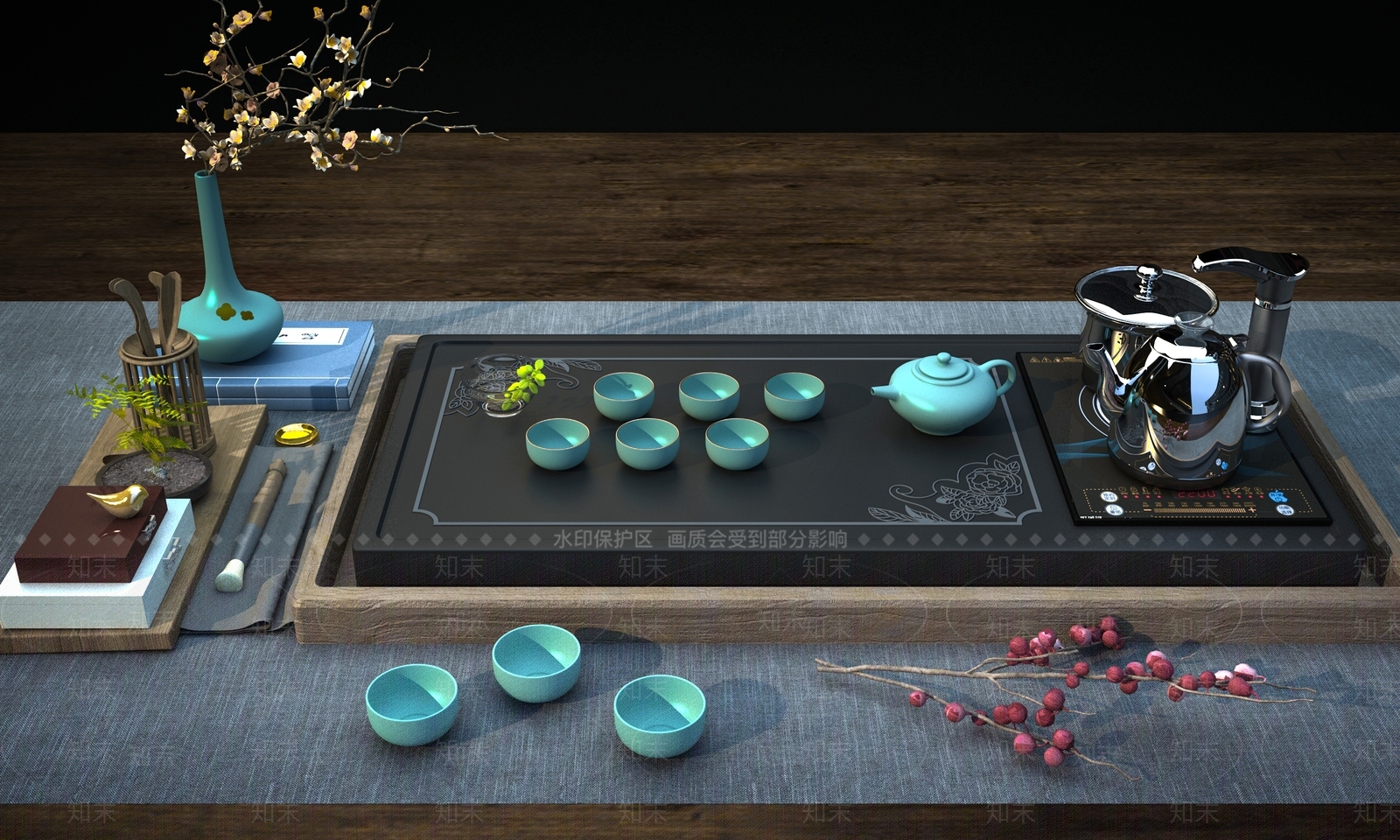 茶具SU模型下载【ID:1127965700】