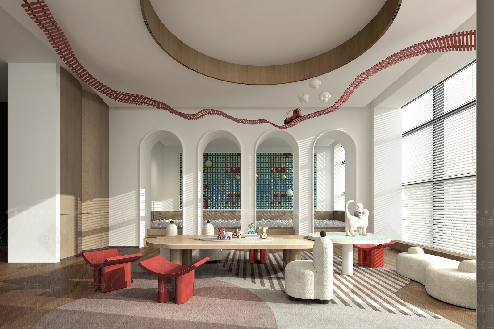 现代售楼处儿童娱乐区3D模型下载【ID:1127971810】