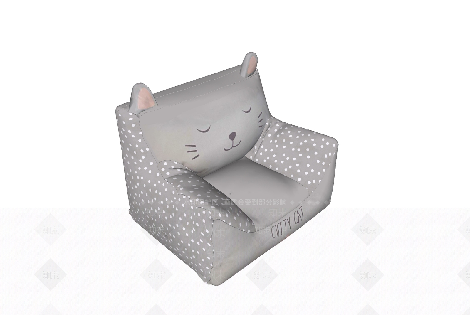 现代猫咪单人沙发SU模型下载【ID:1127974649】