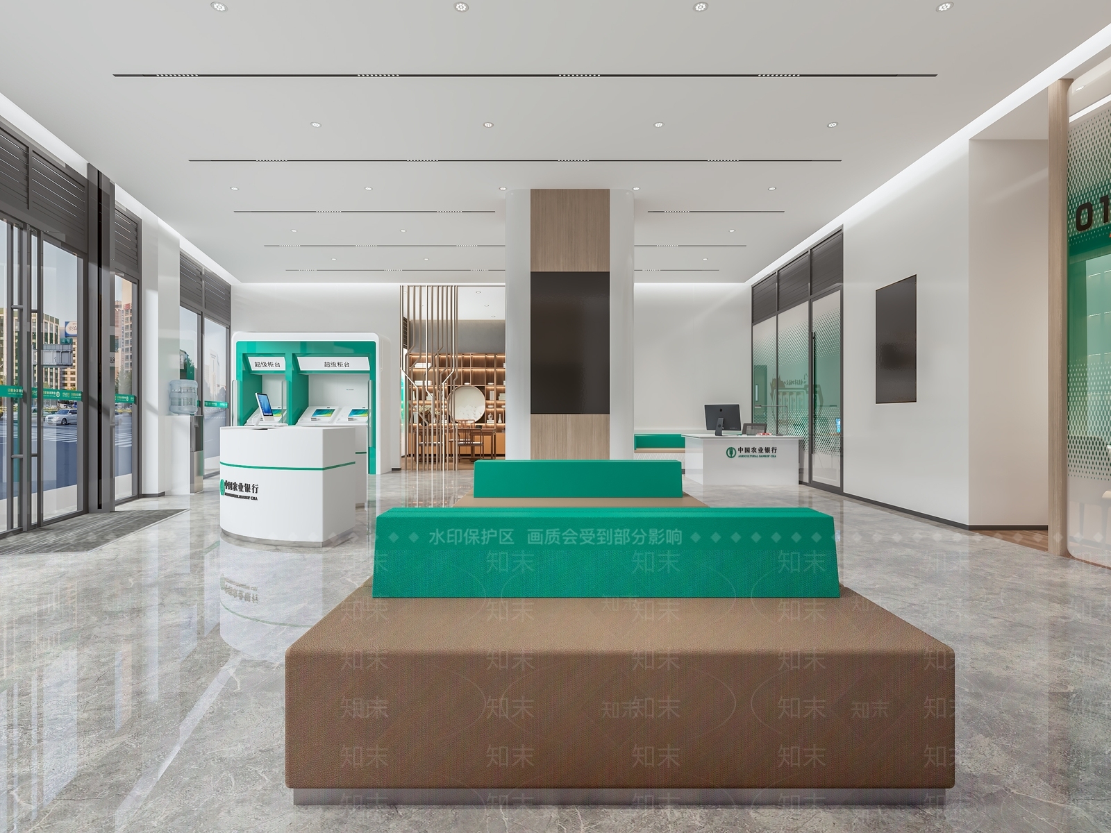 现代银行大厅3D模型下载【ID:1127979543】