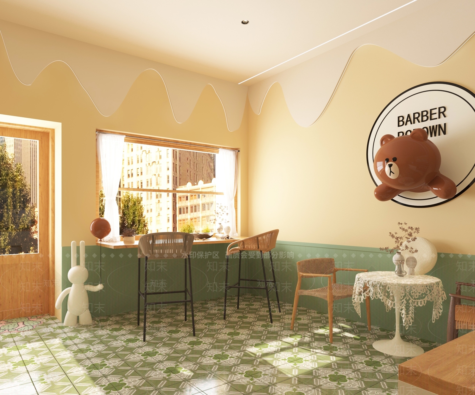 现代甜品面包店3D模型下载【ID:1127998085】