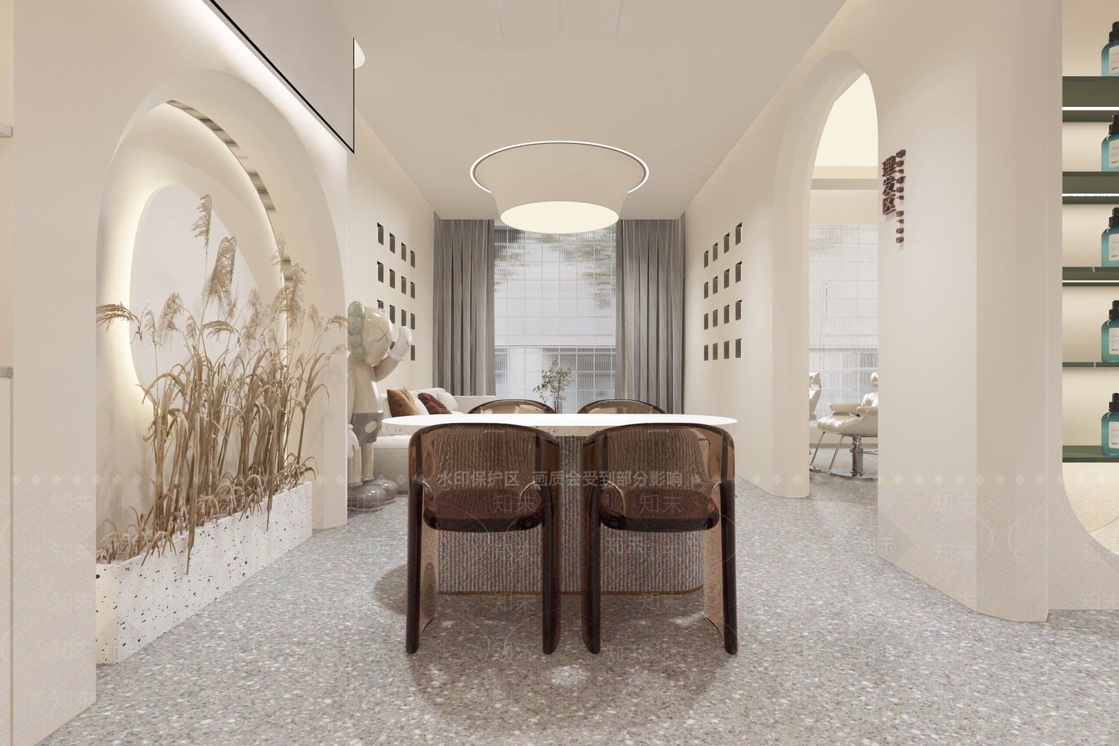 侘寂美发店3D模型下载【ID:1127997985】