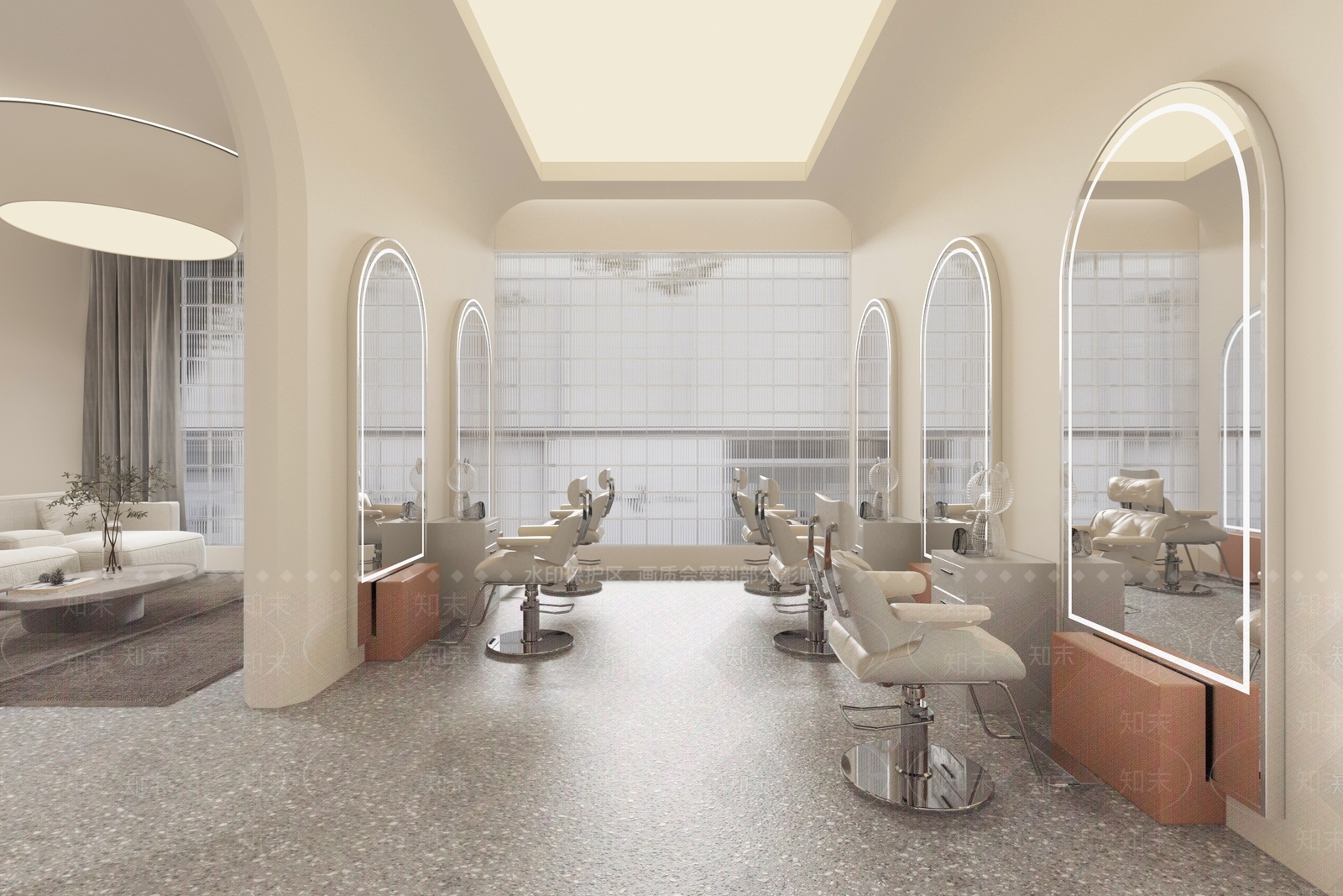 侘寂美发店3D模型下载【ID:1127997985】