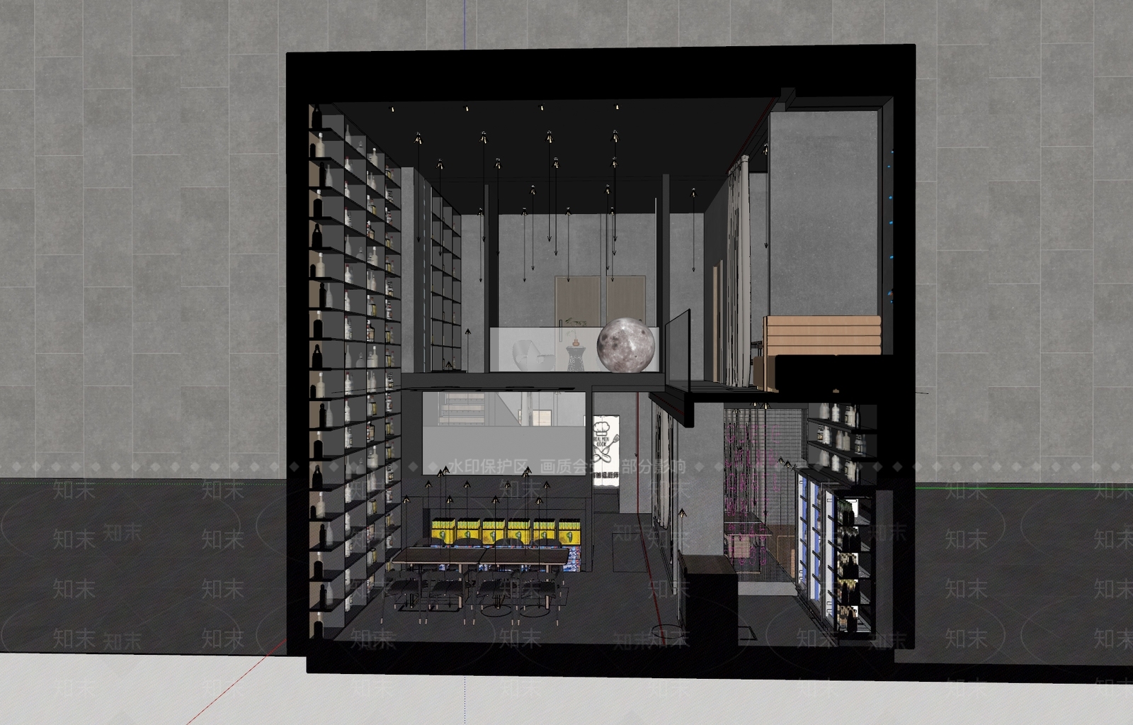 现代酒吧SU模型下载【ID:1127995230】
