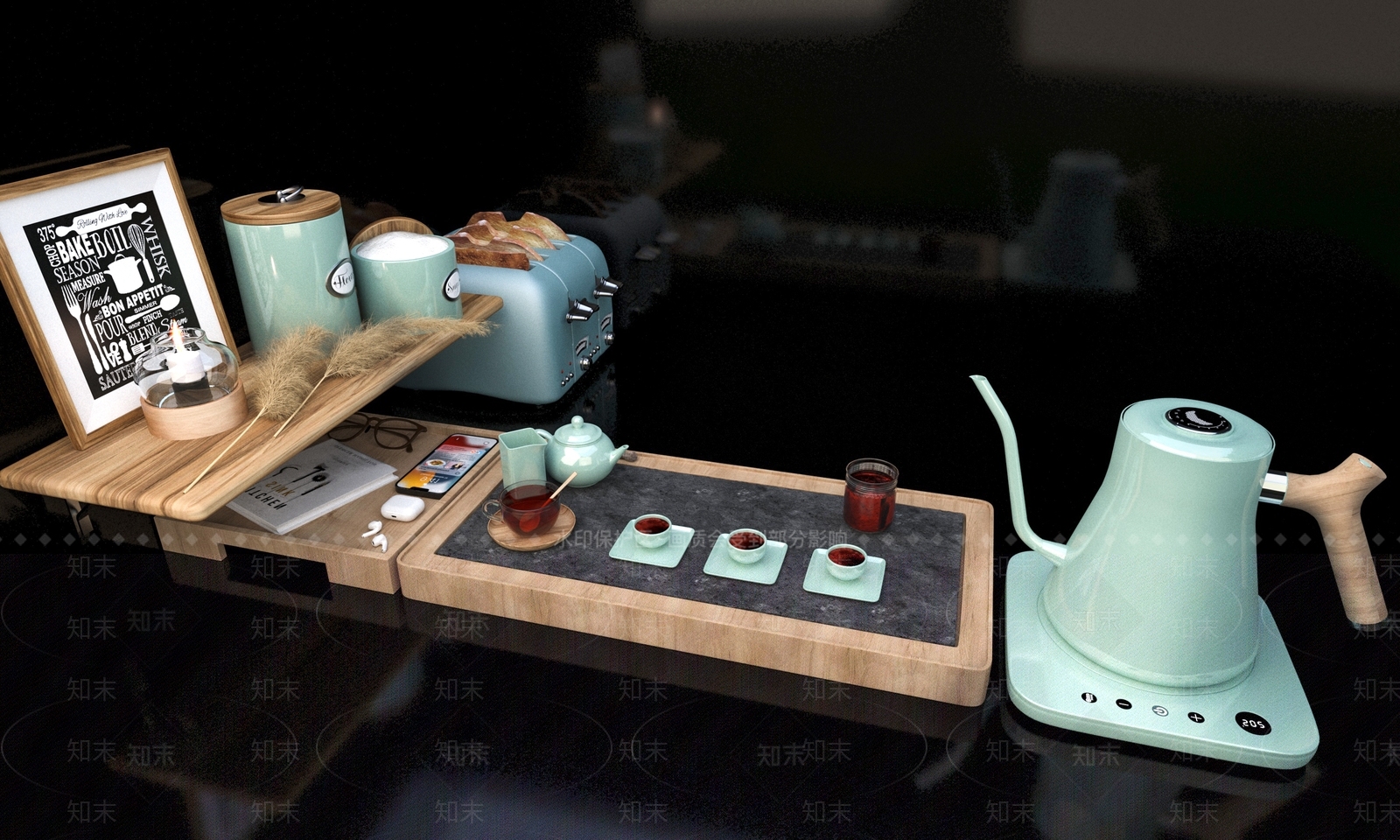 茶具3D模型下载【ID:1127995453】