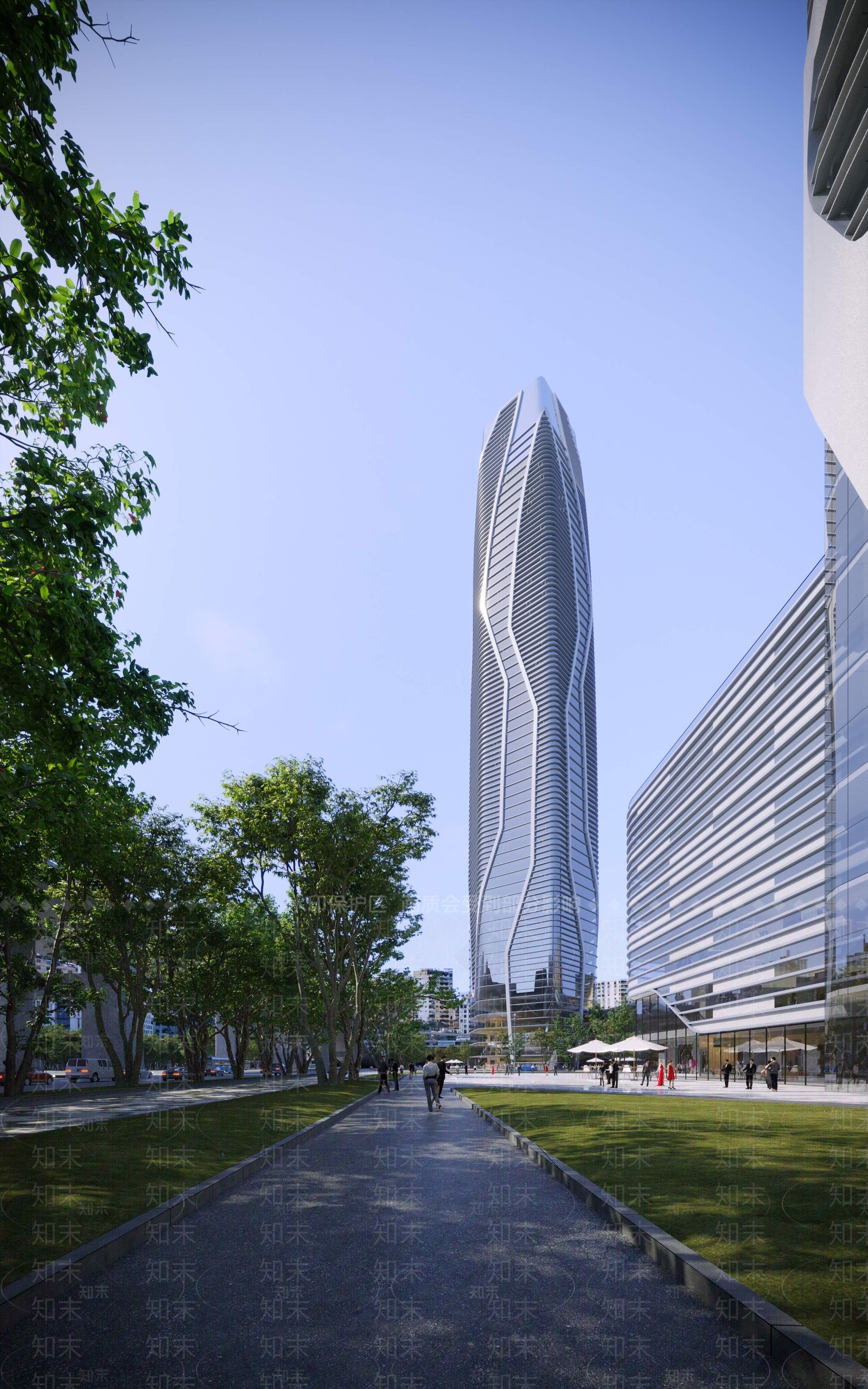 现代办公楼3D模型下载【ID:1127996513】
