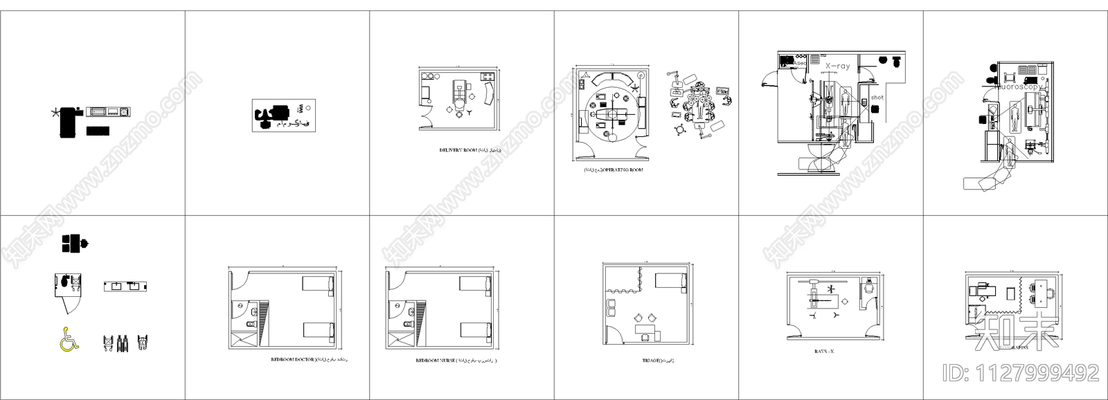 医院设备cad施工图下载【ID:1127999492】