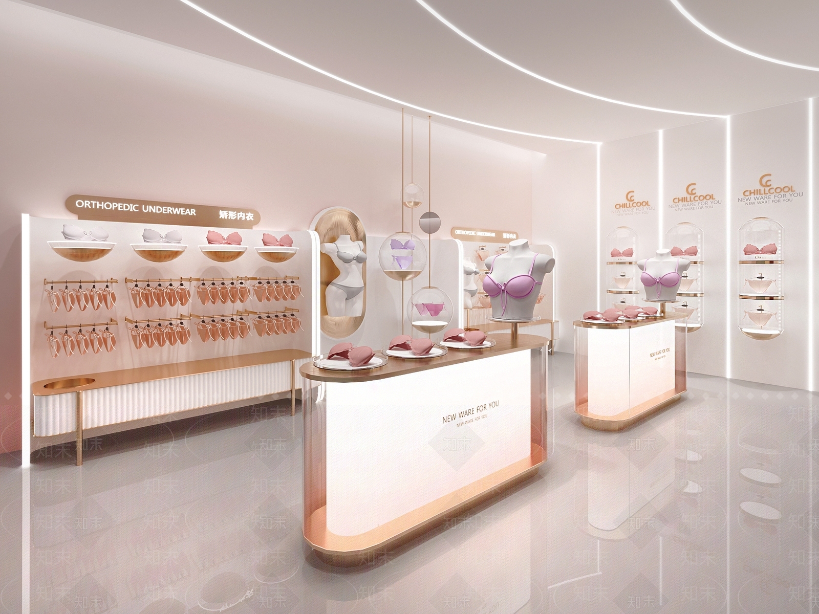 现代内衣店SU模型下载【ID:1128000524】