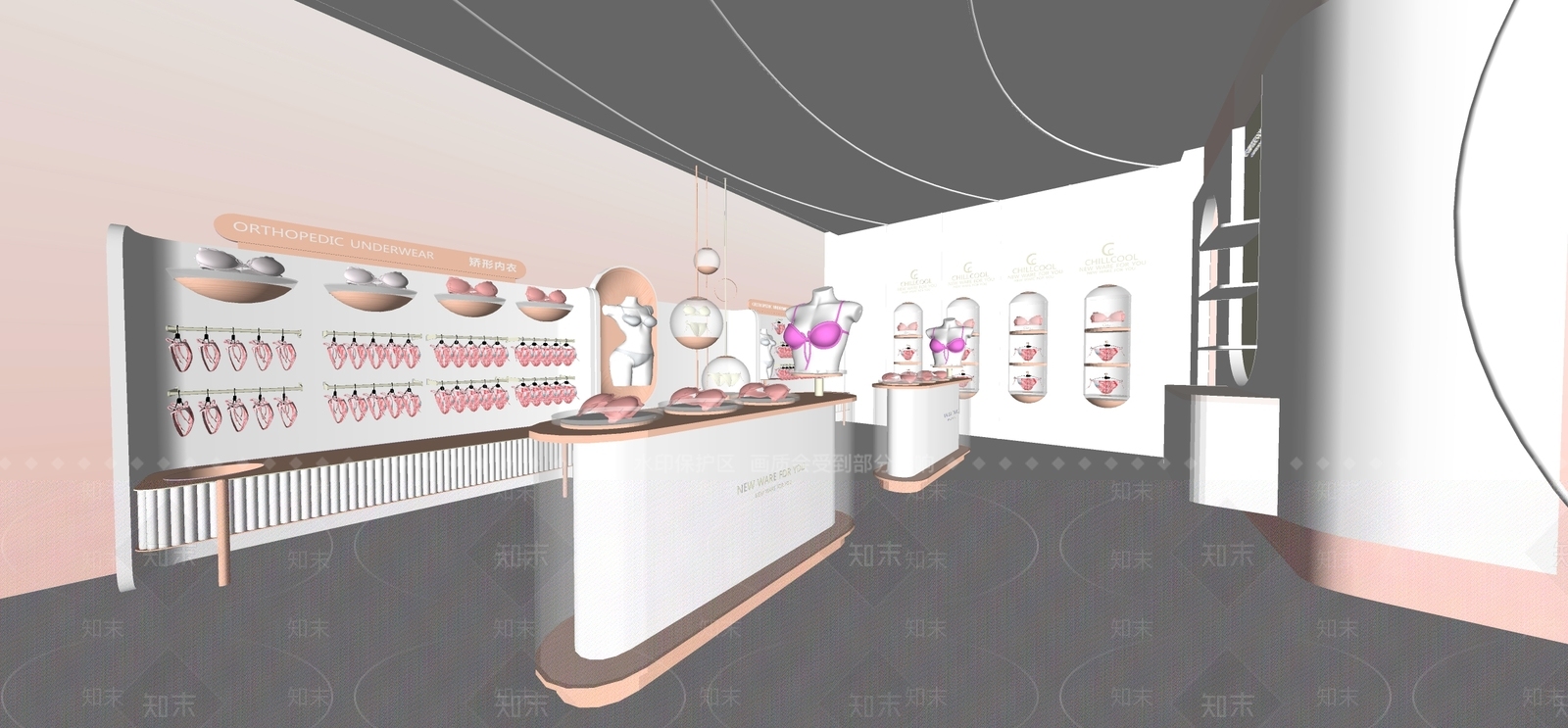 现代内衣店SU模型下载【ID:1128000524】