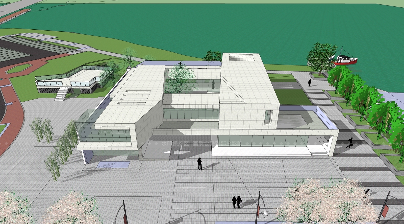 展览馆建筑SU模型精品下载_SketchUp模型_知末网