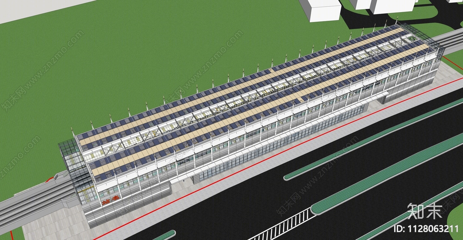 现代地铁站SU模型下载【ID:1128063211】