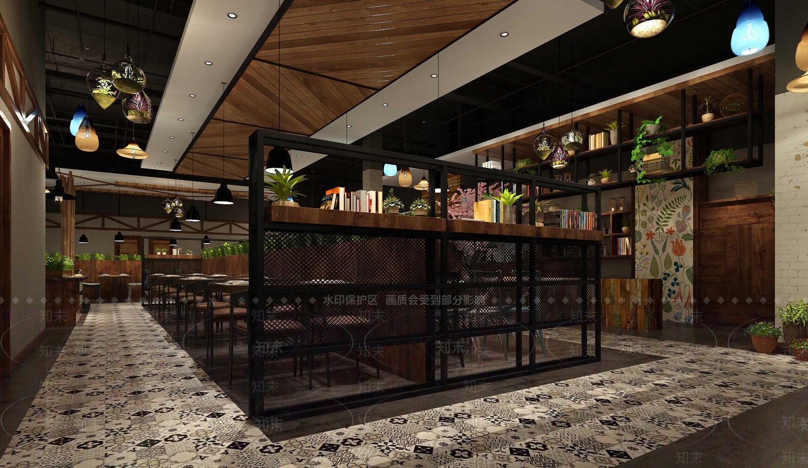 工业风火锅店3D模型下载【ID:1128023170】