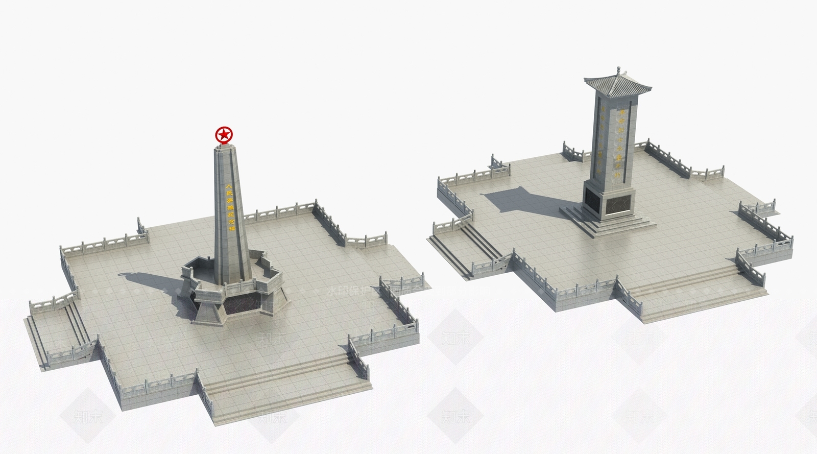 现代民族英雄纪念碑3D模型下载【ID:1128025501】