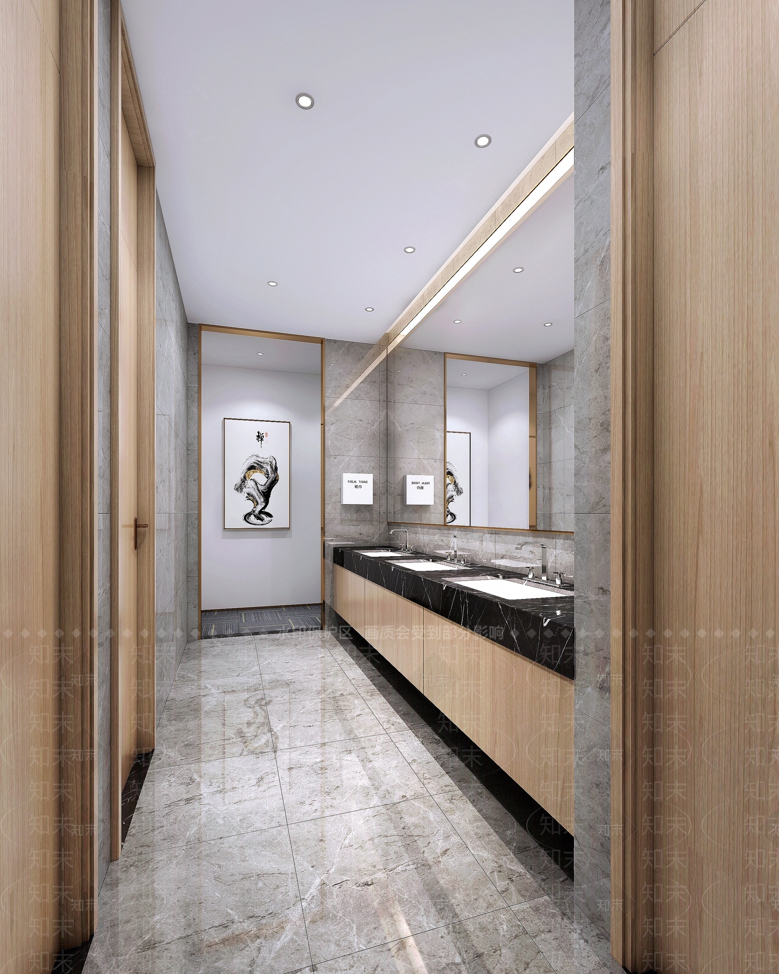 现代公共卫生间3D模型下载【ID:1128029827】