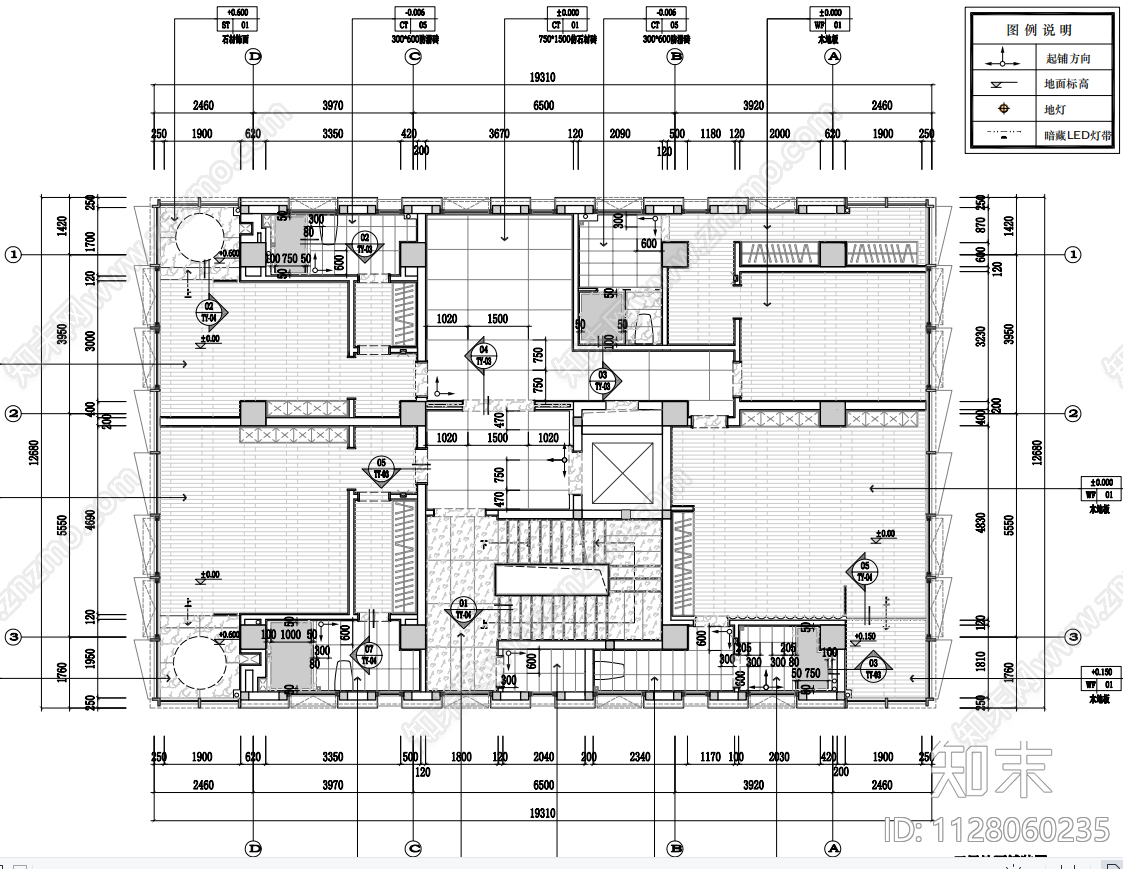 现代风格别墅cad施工图下载【ID:1128060235】