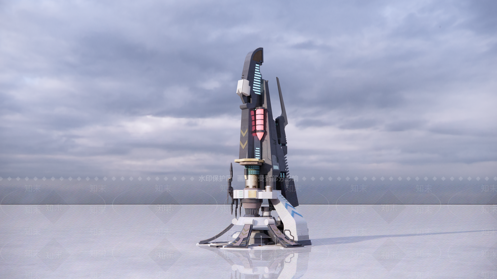 现代科幻太空基地SU模型下载【ID:1128033161】