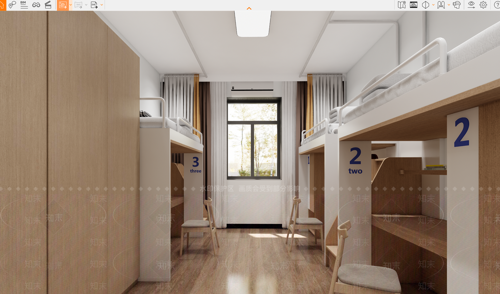 现代学校宿舍SU模型下载【ID:1128039301】