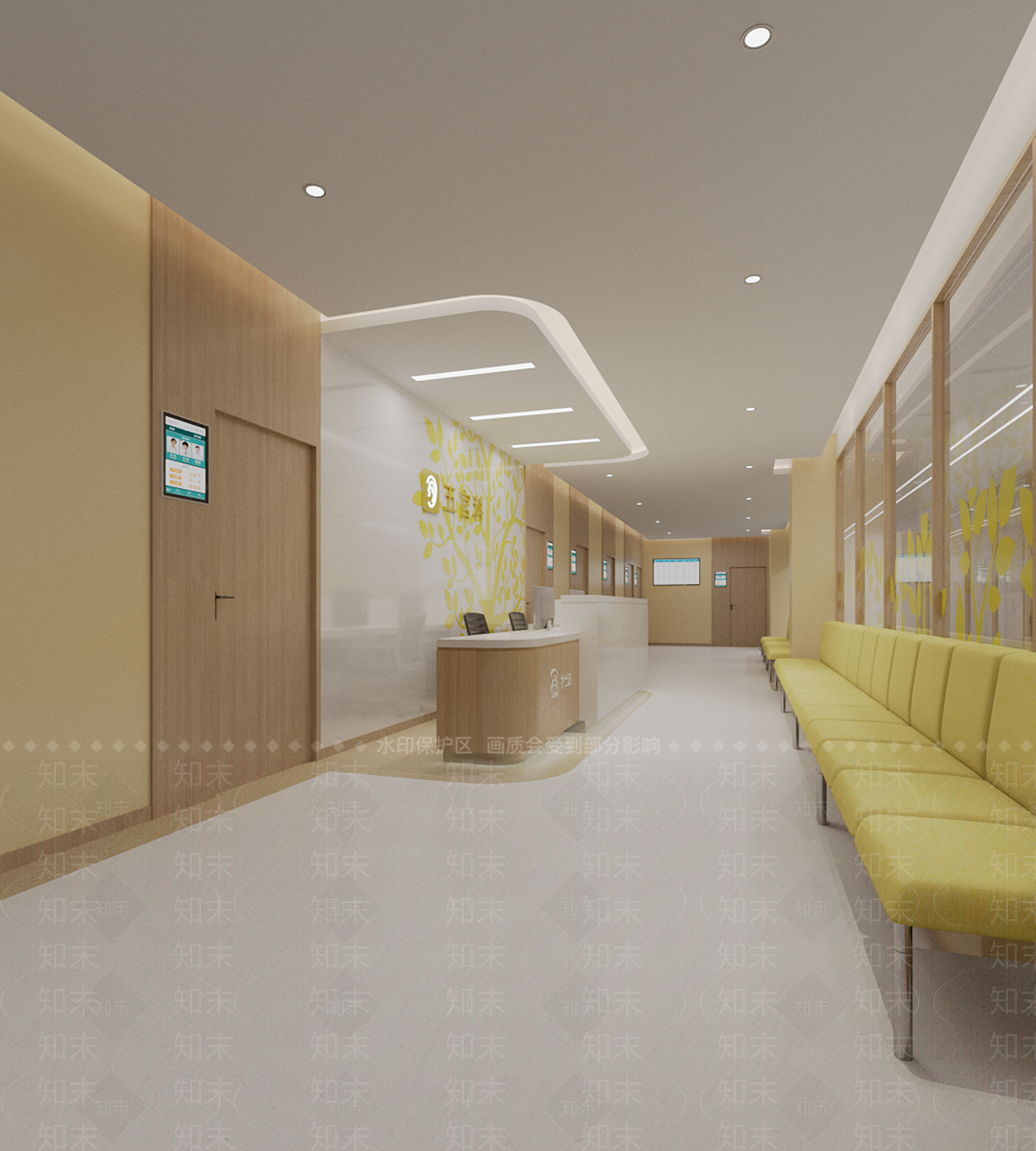 现代医院护士站3D模型下载【ID:1128039986】