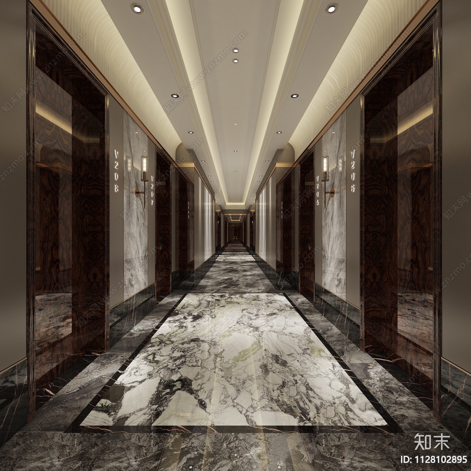 酒店客房cad施工图下载【ID:1128102895】