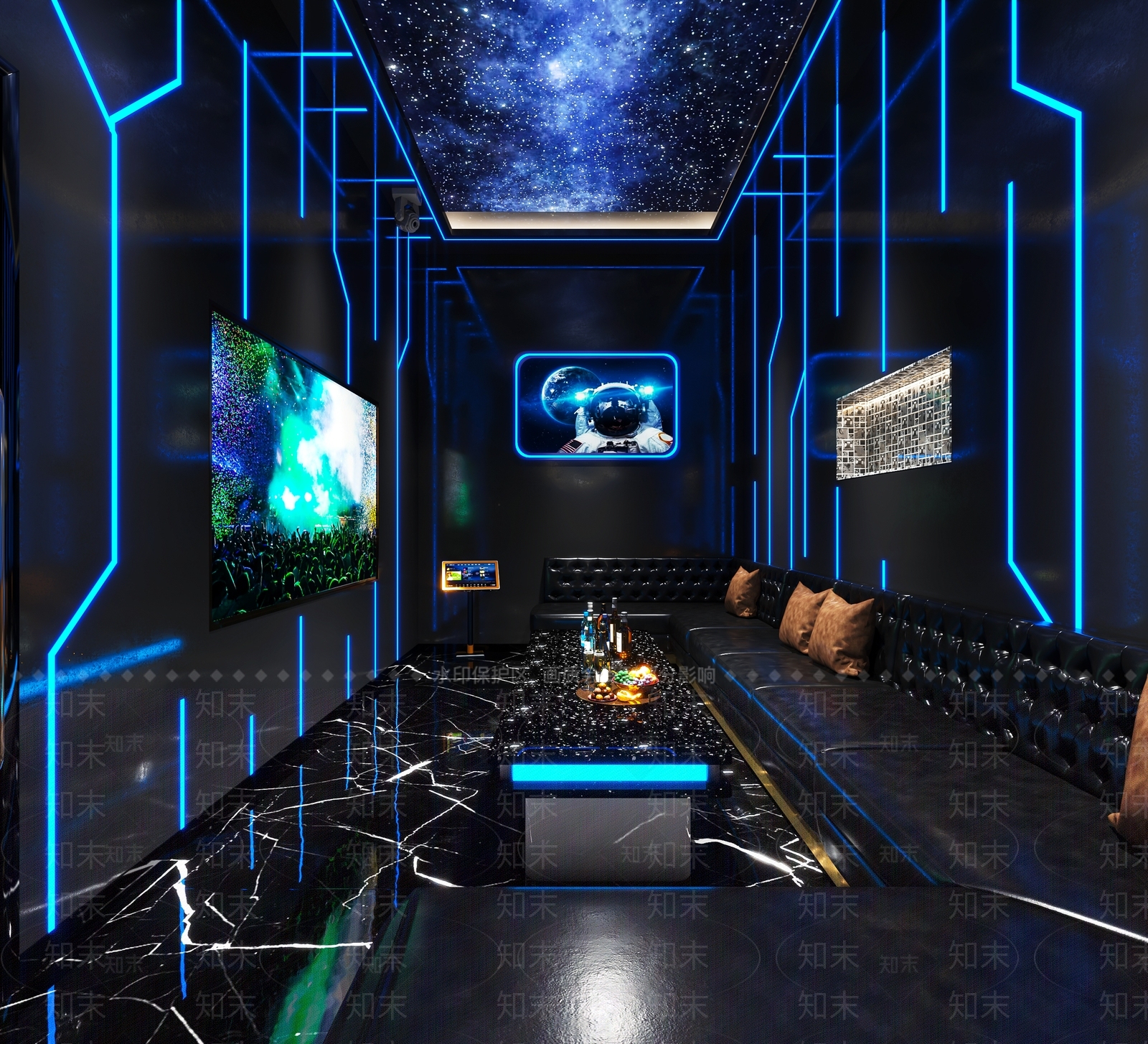 现代KTV包厢3D模型下载【ID:1128047900】