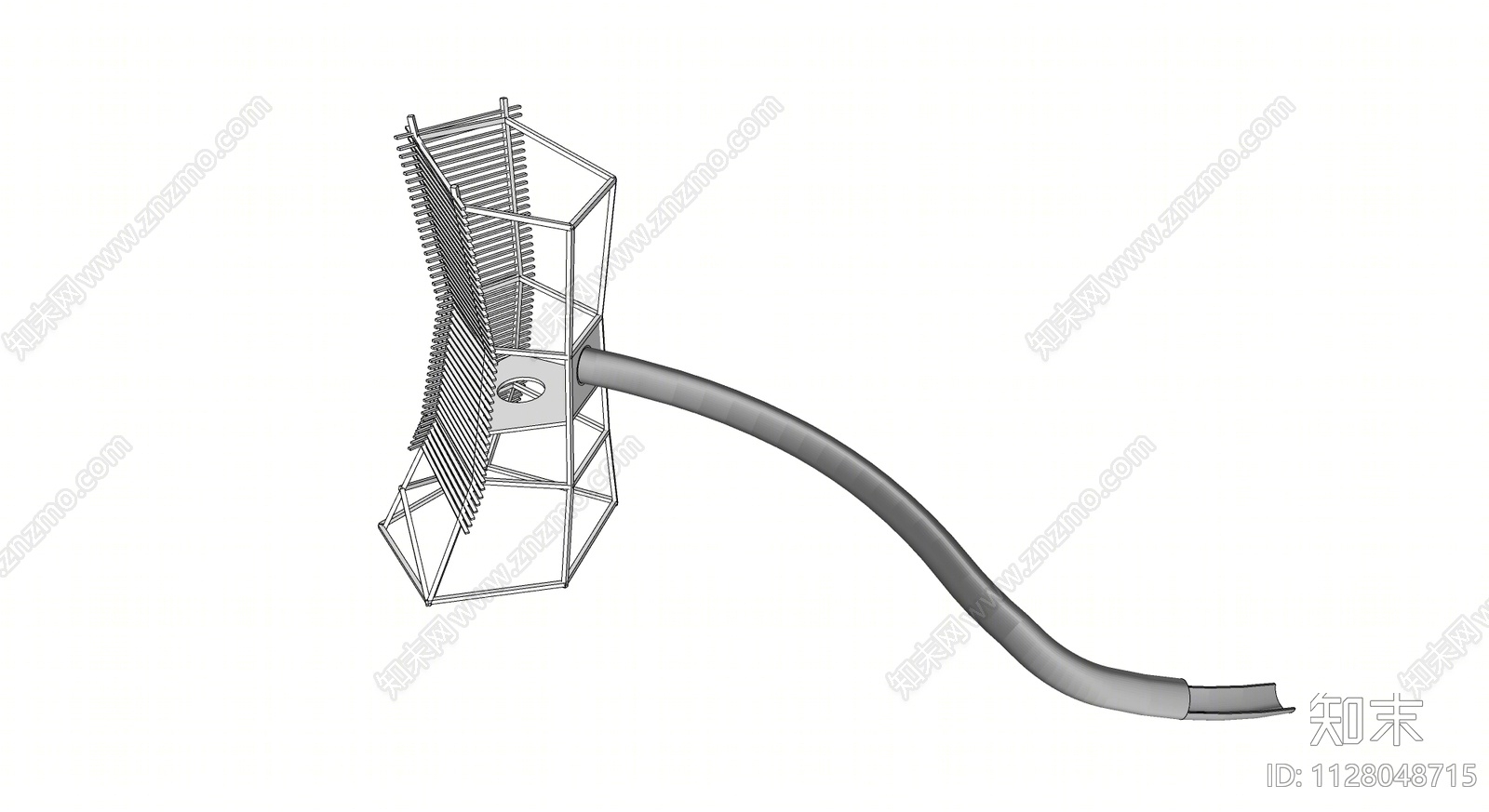 儿童滑梯SU模型下载【ID:1128048715】