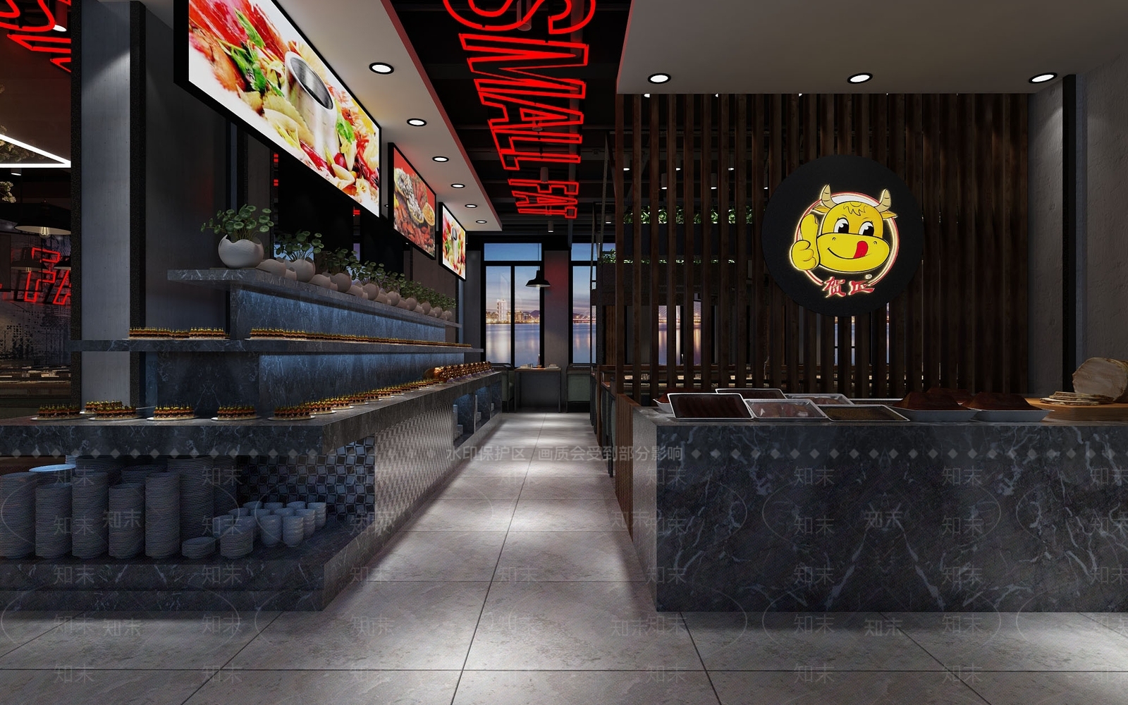 工业风火锅店3D模型下载【ID:1128052809】