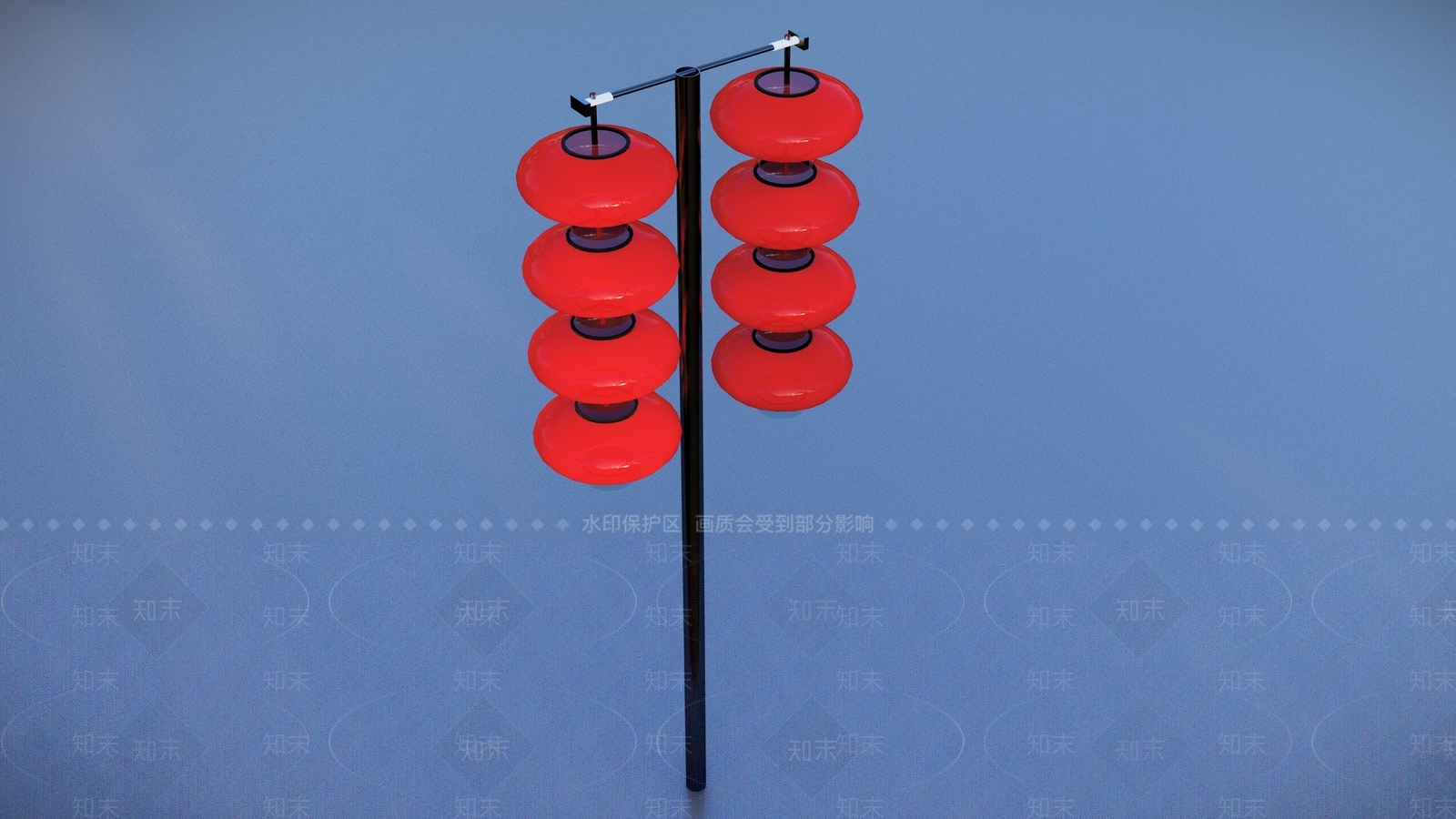 新中式红灯笼SU模型下载【ID:1128052989】