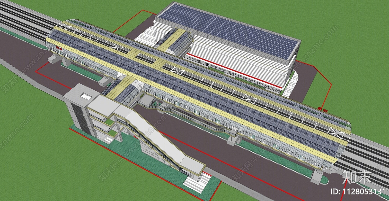 现代地铁站SU模型下载【ID:1128053131】