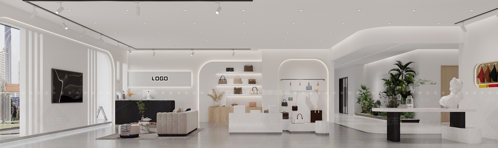 现代皮包店3D模型下载【ID:1128055279】