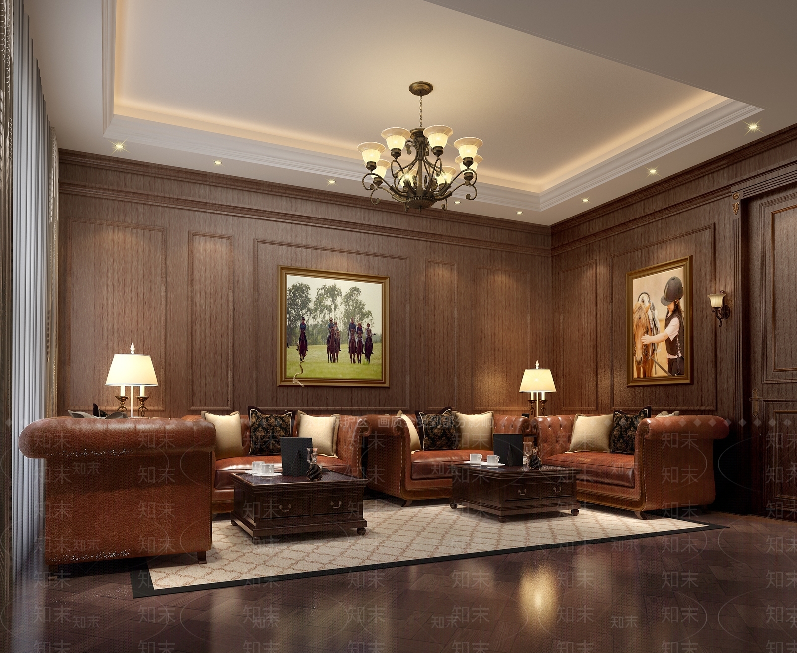 欧式古典会客厅3D模型下载【ID:1128070529】