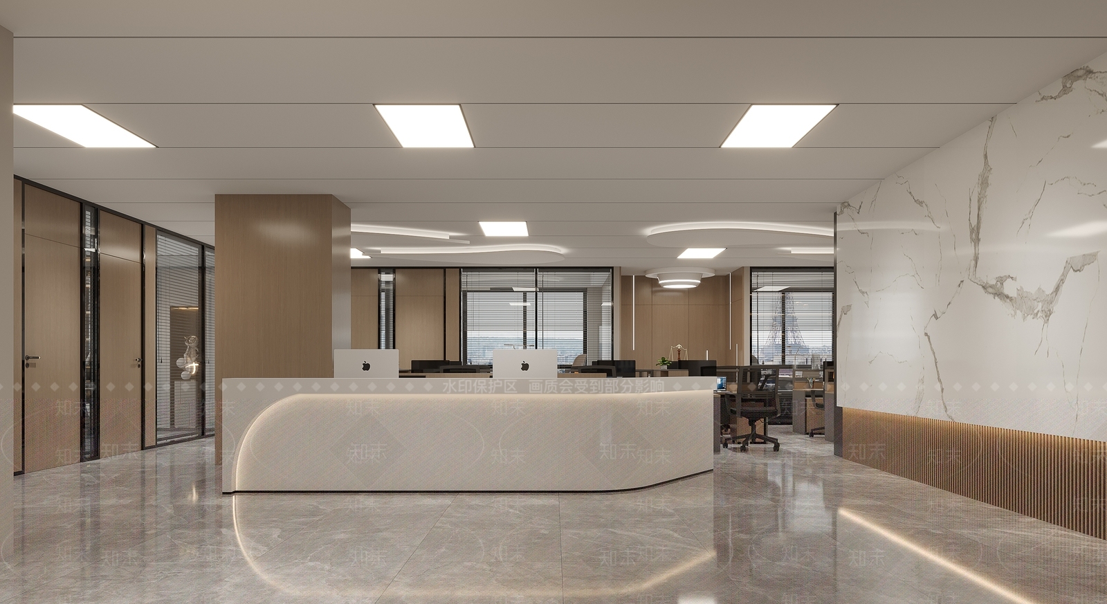 现代公司前台3D模型下载【ID:1128057435】