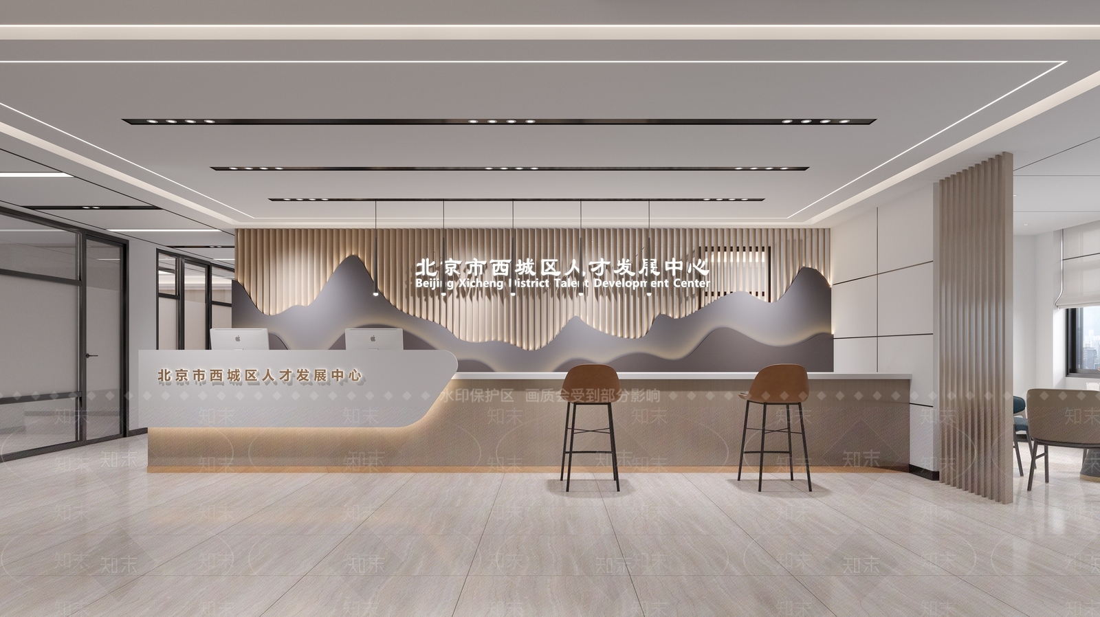 现代公司前台3D模型下载【ID:1128059503】