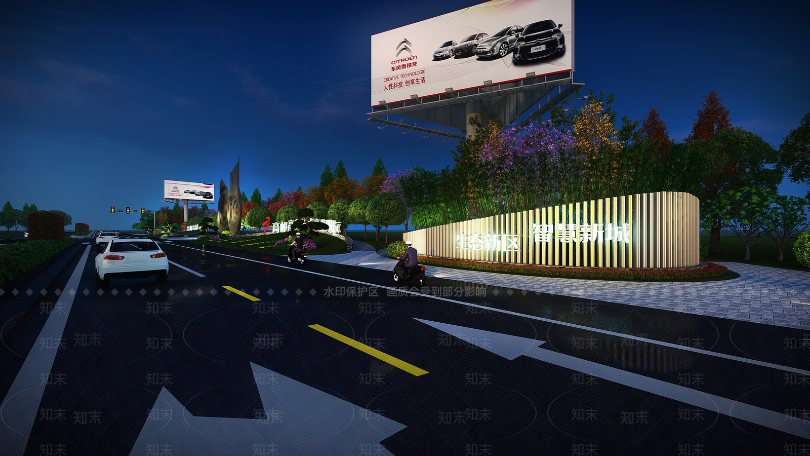 现代道路SU模型下载【ID:1128060283】
