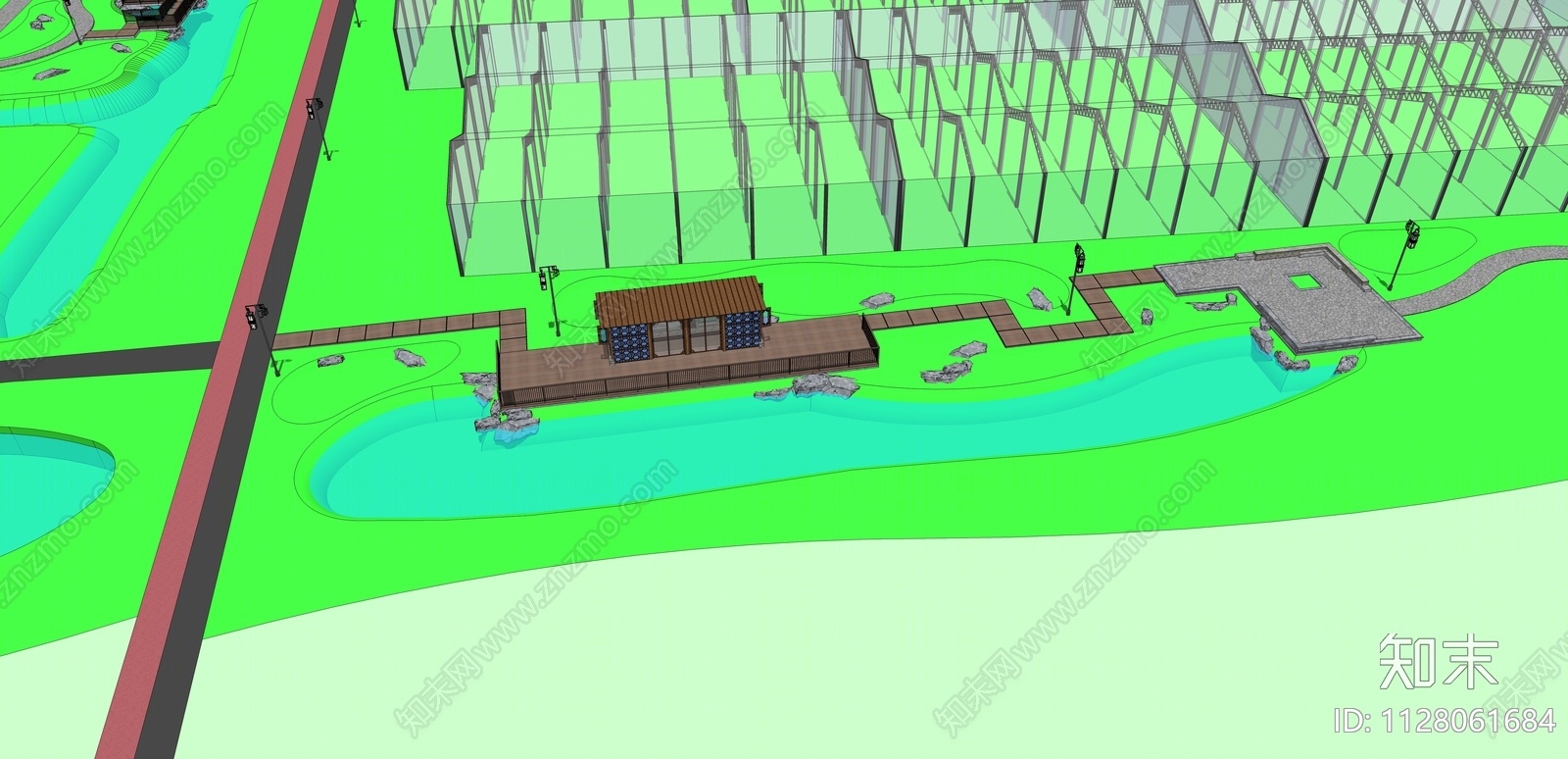 现代示范区景观SU模型下载【ID:1128061684】