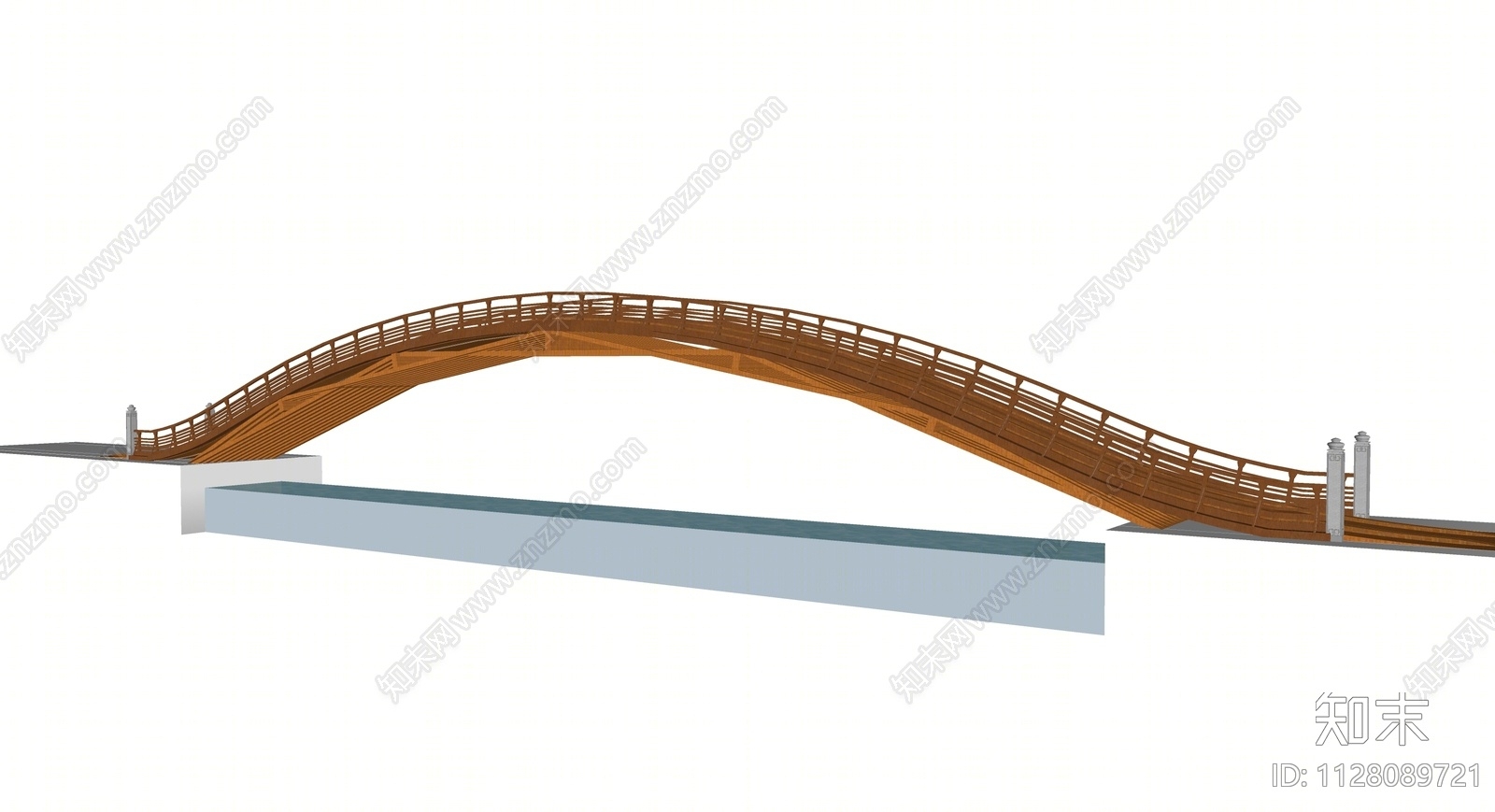 中式景观桥SU模型下载【ID:1128089721】