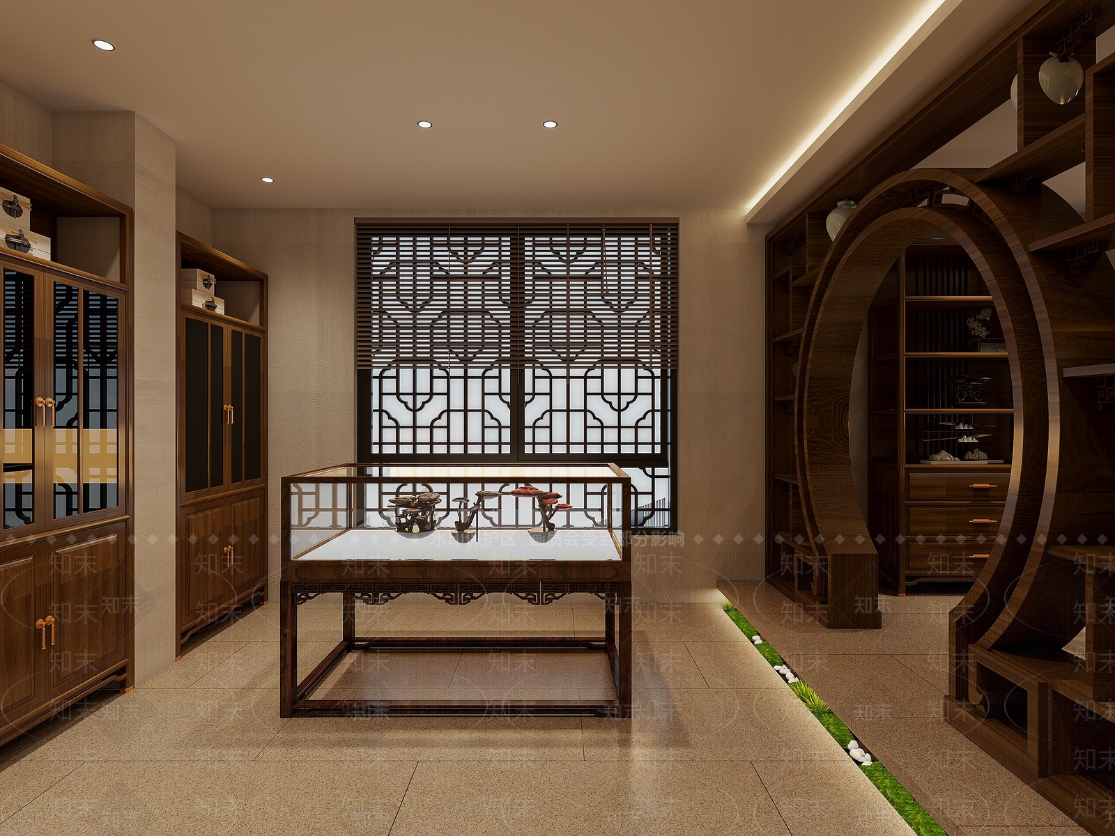 新中式灵芝专卖药店3D模型下载【ID:1128066089】