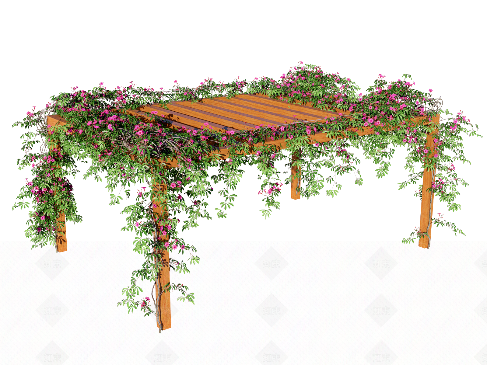 绿植廊架SU模型下载【ID:1128070048】