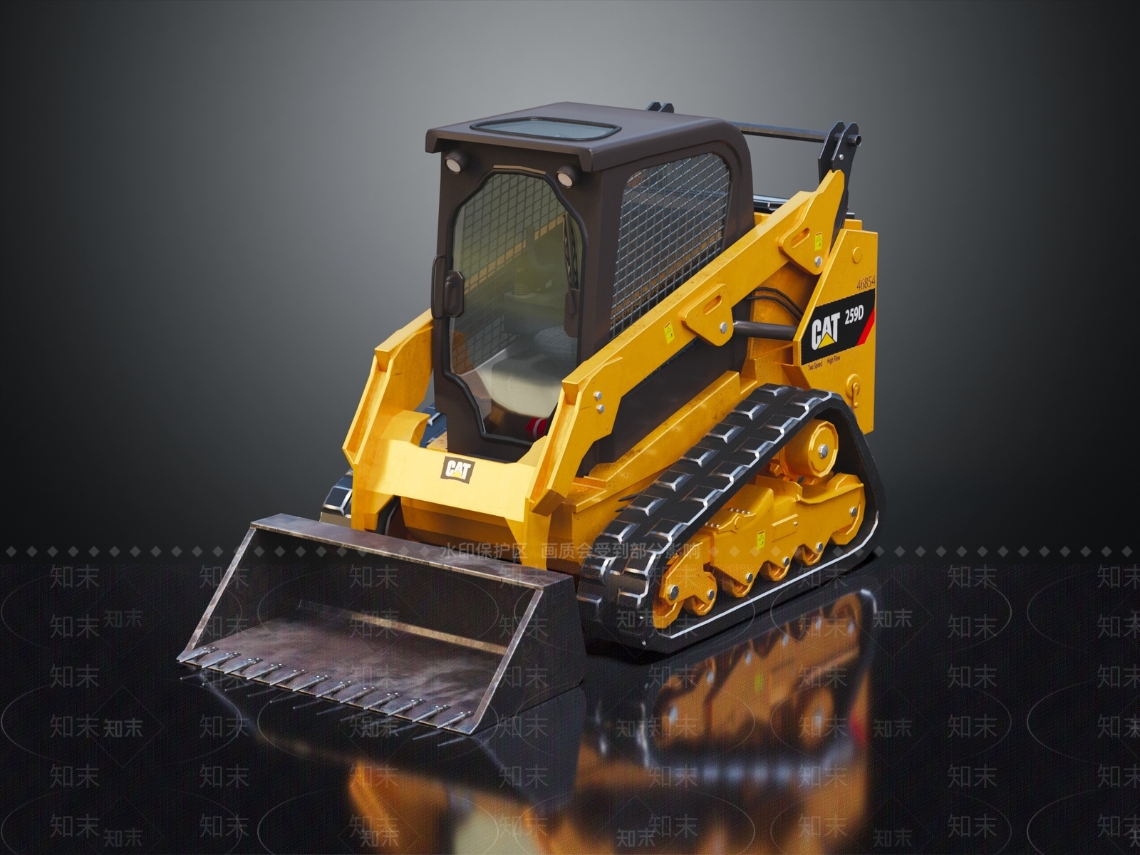 铲车3D模型下载【ID:1128074302】