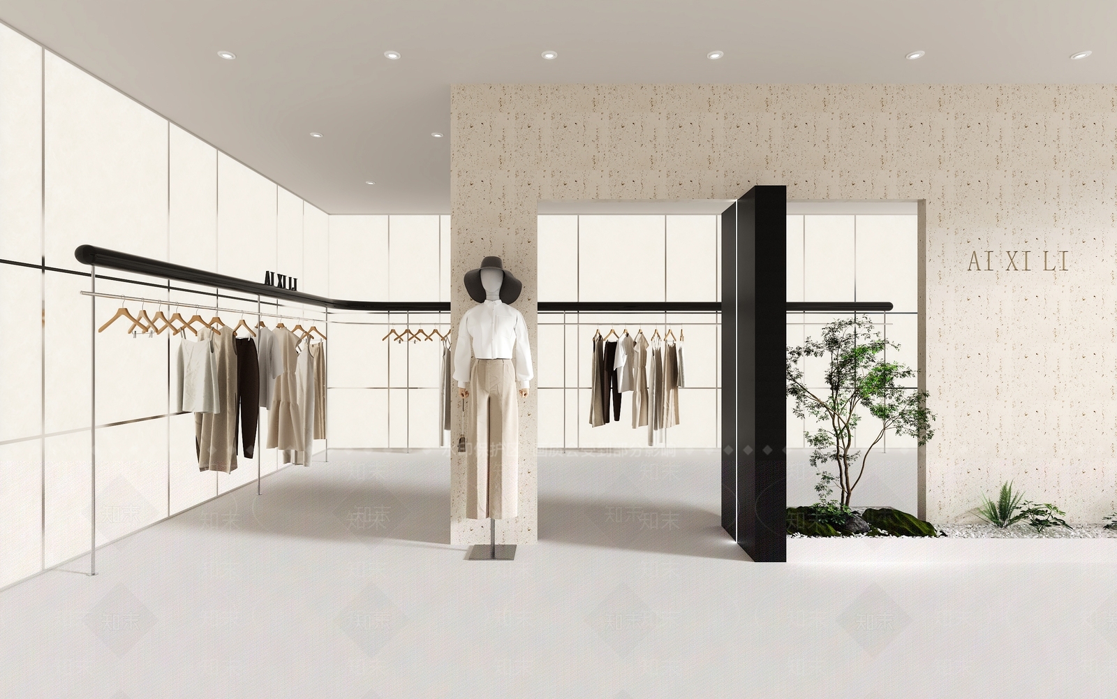 现代高档服装店3D模型下载【ID:1128098050】