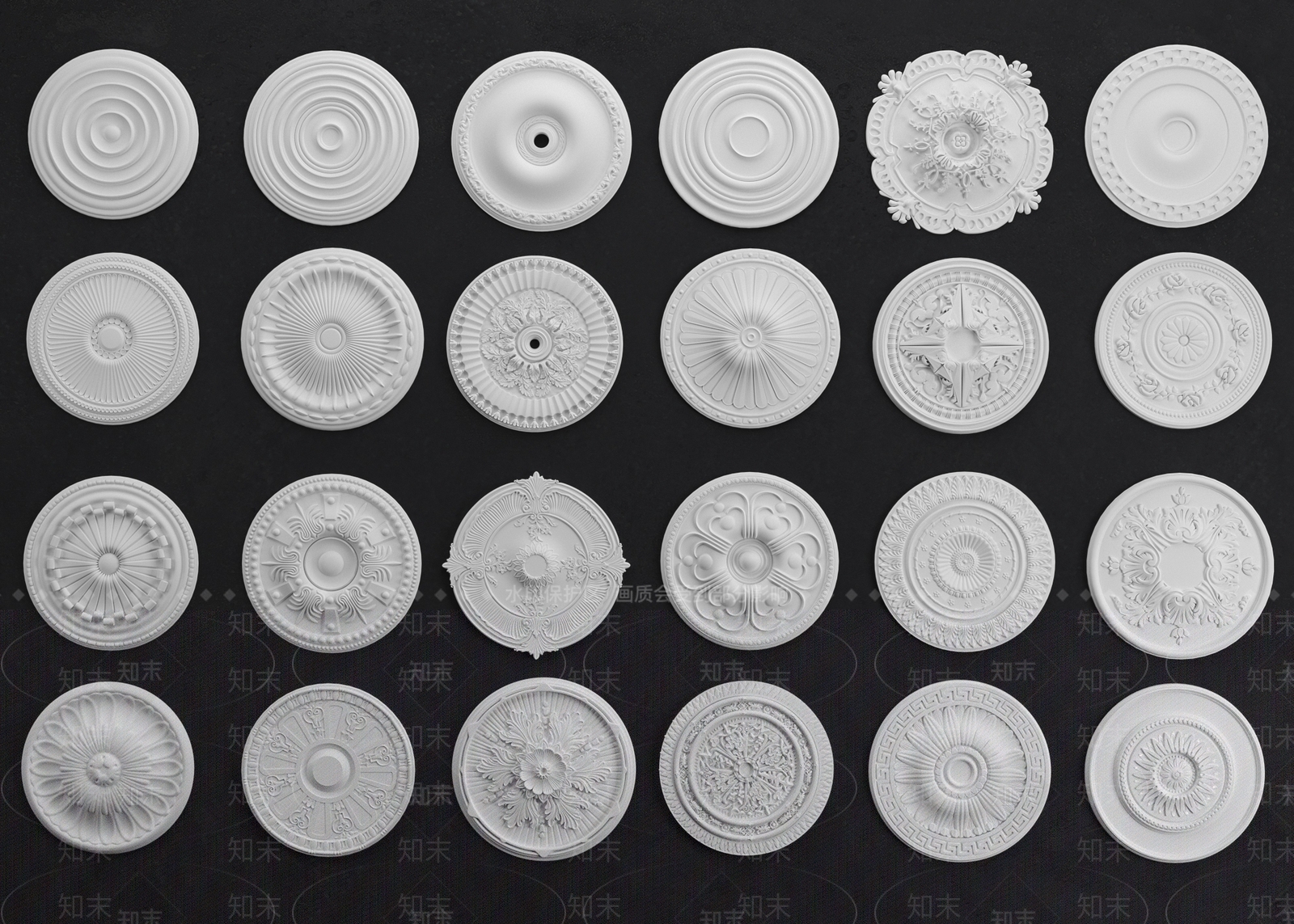 欧式石膏雕花SU模型下载【ID:1128087141】