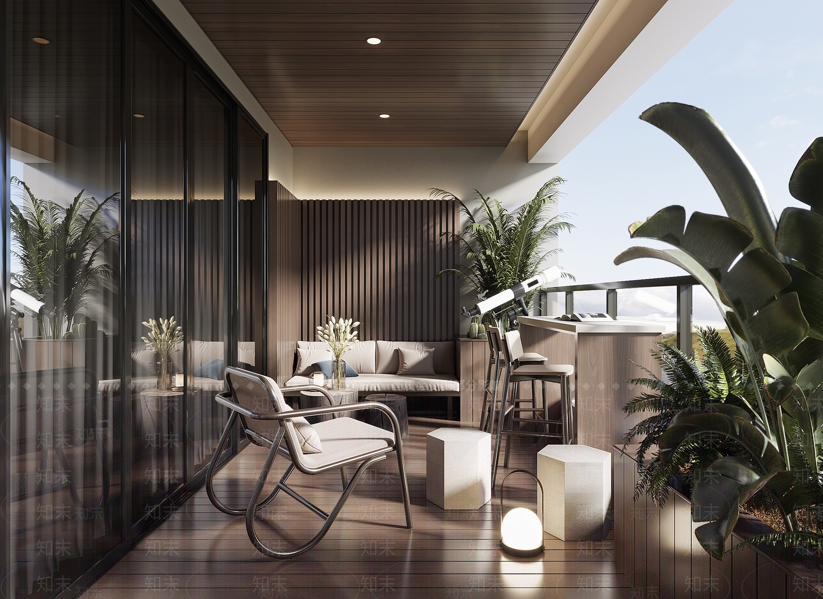 现代家居阳台3D模型下载【ID:1128098867】