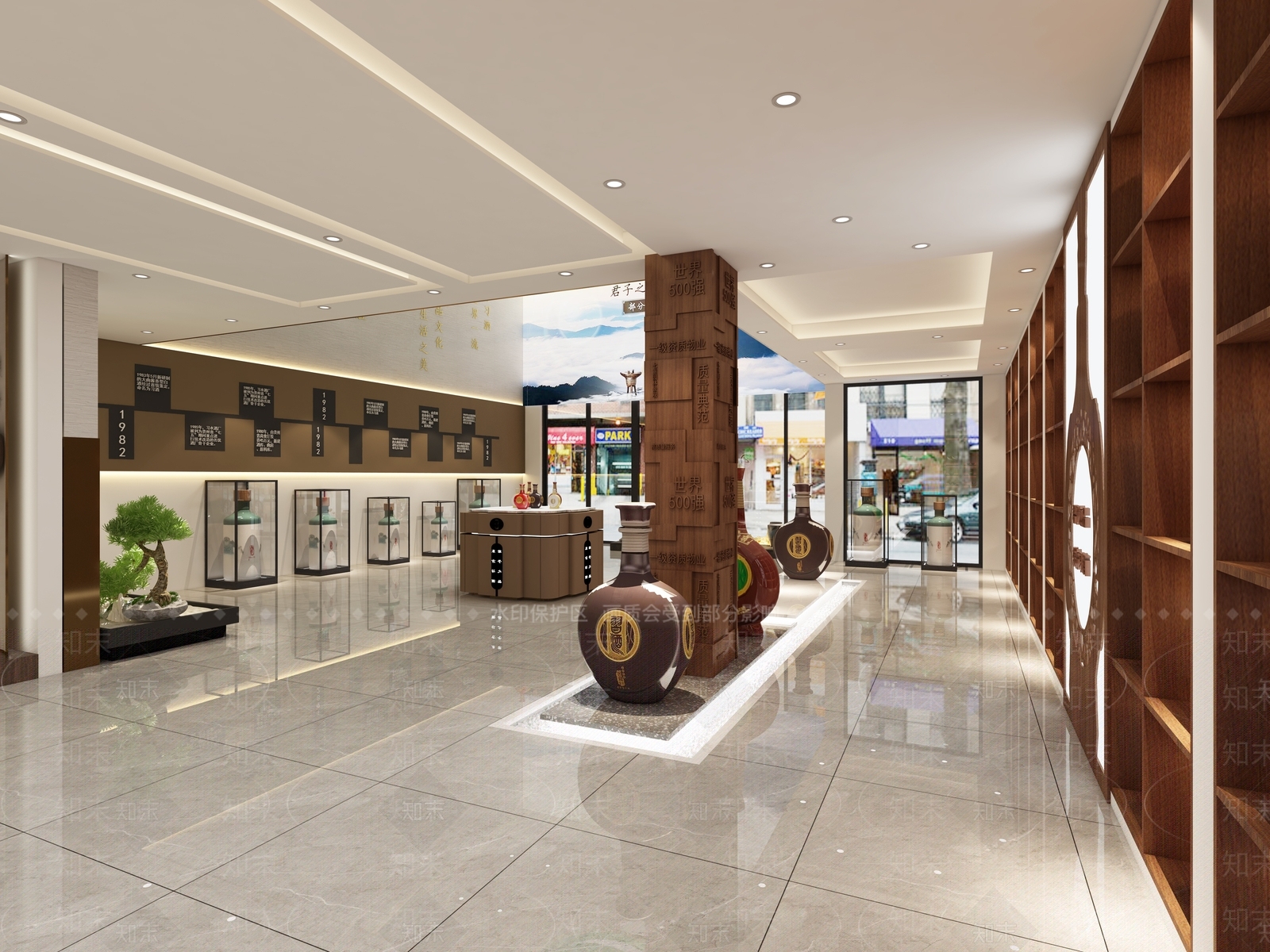 中式烟酒店3D模型下载【ID:1128099857】