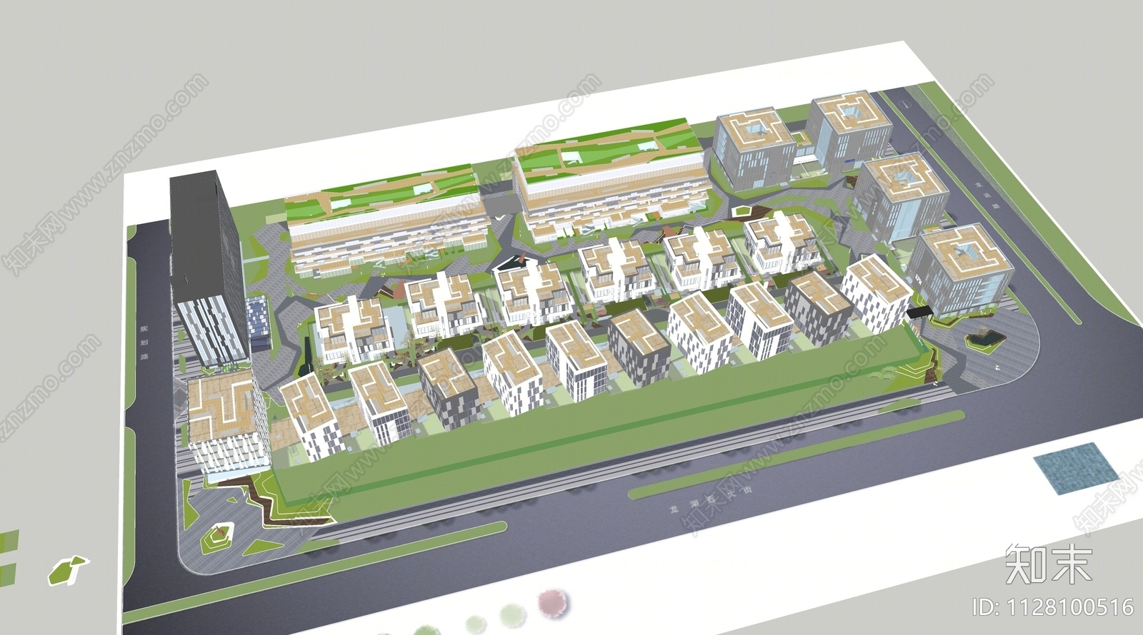 现代产业园SU模型下载【ID:1128100516】