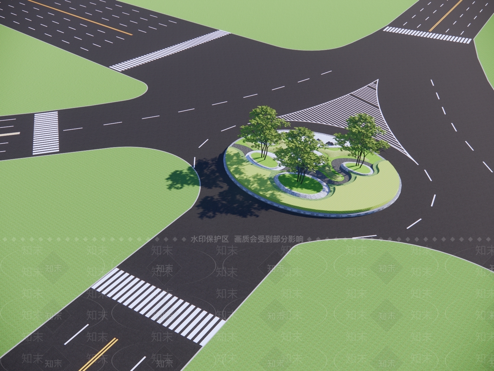 现代道路SU模型下载【ID:1128102871】