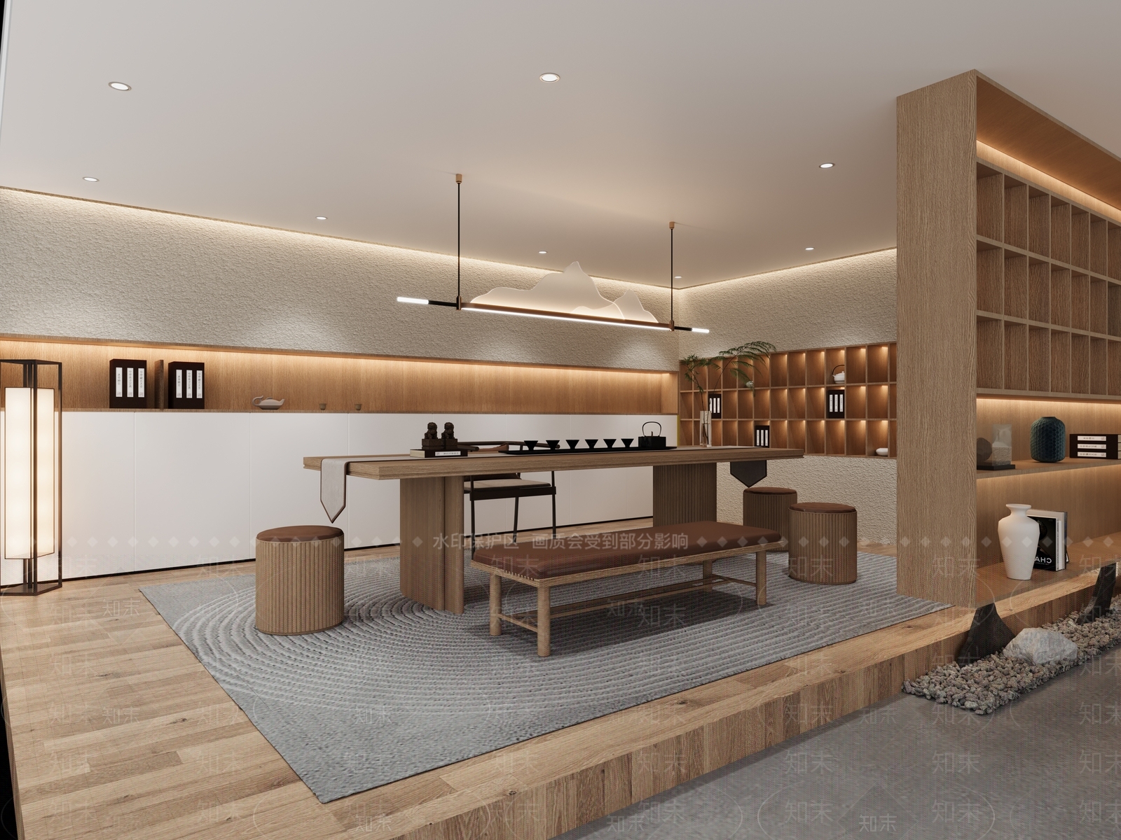 新中式茶馆3D模型下载【ID:1128110284】