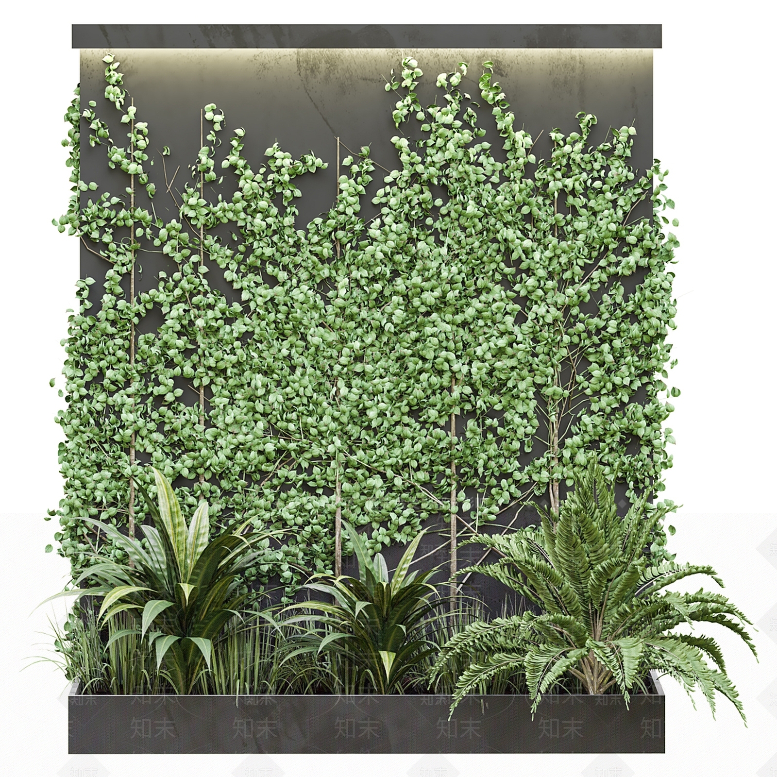 绿植墙3D模型下载【ID:1128125346】